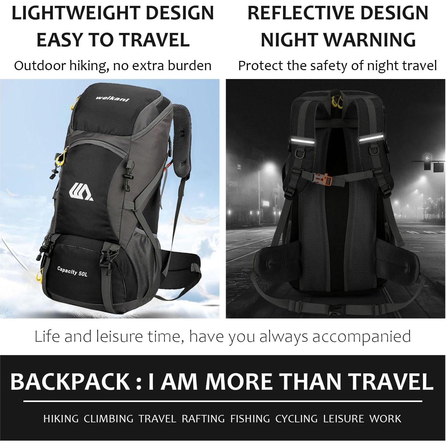 Mochila de Senderismo Favuit 30L Ultraligera Negra