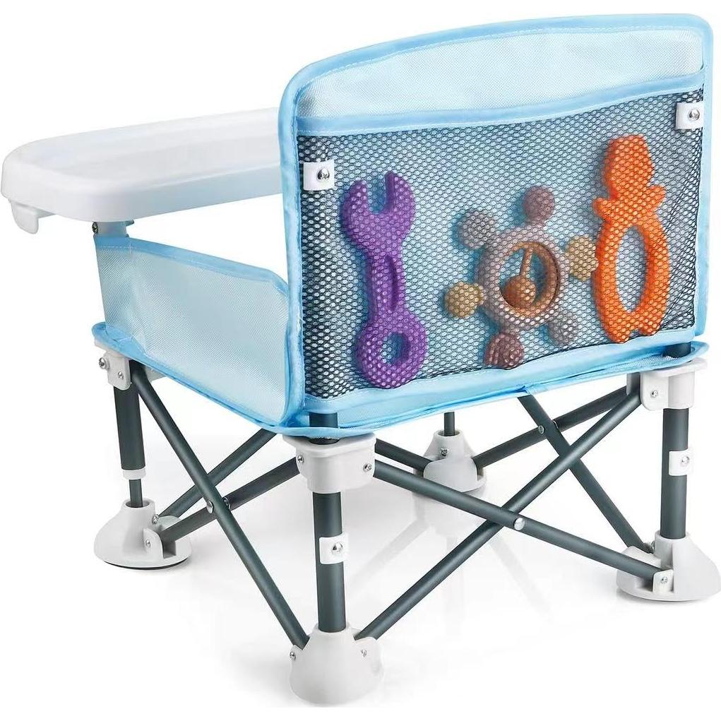 Silla Elevadora Plegable PandaEar Azul Claro para Bebés