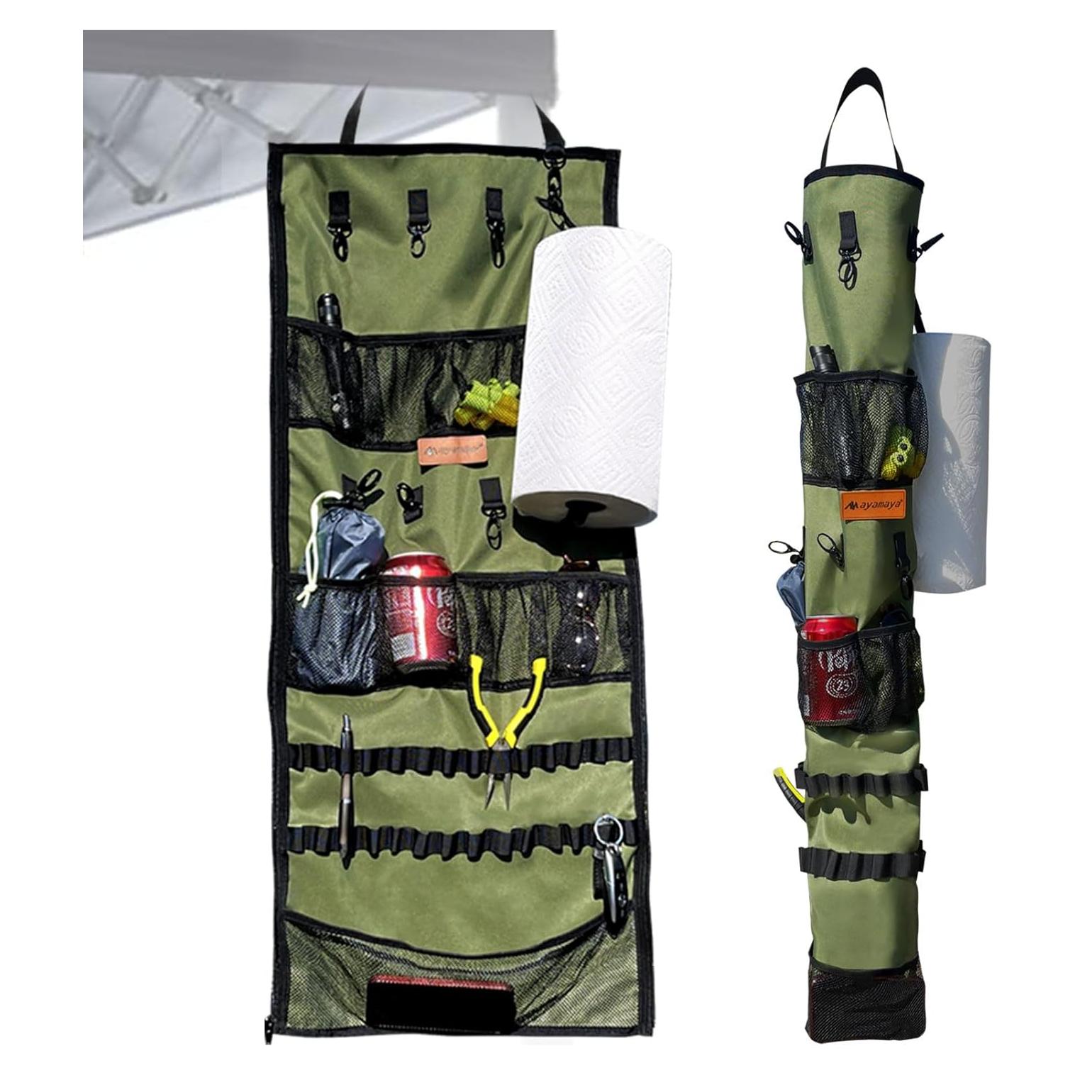 Organizador Colgante AYAMAYA para Camping 101.6x40 cm Verde