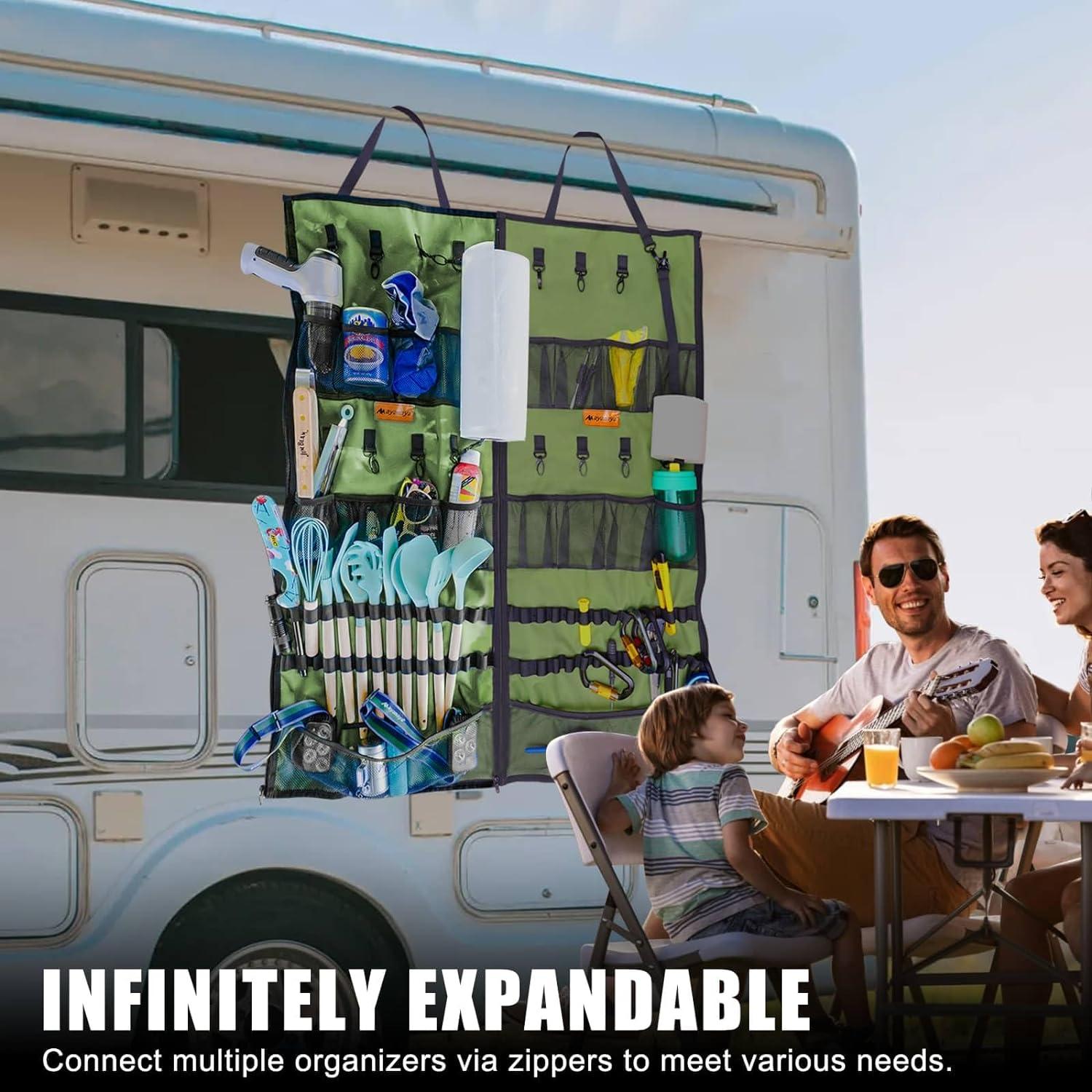 Organizador Colgante AYAMAYA para Camping 101.6x40 cm Verde