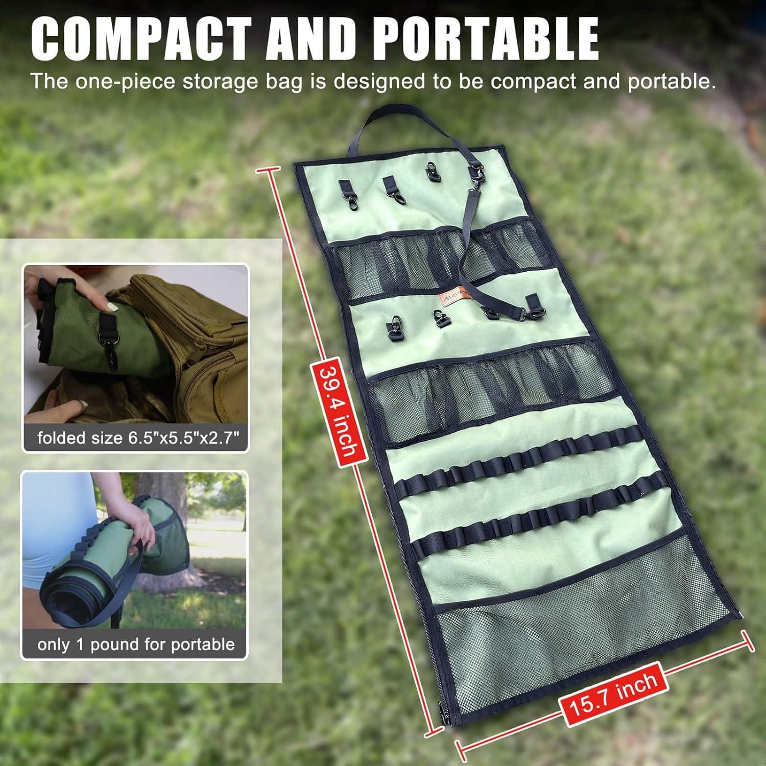 Organizador Colgante AYAMAYA para Camping 101.6x40 cm Verde
