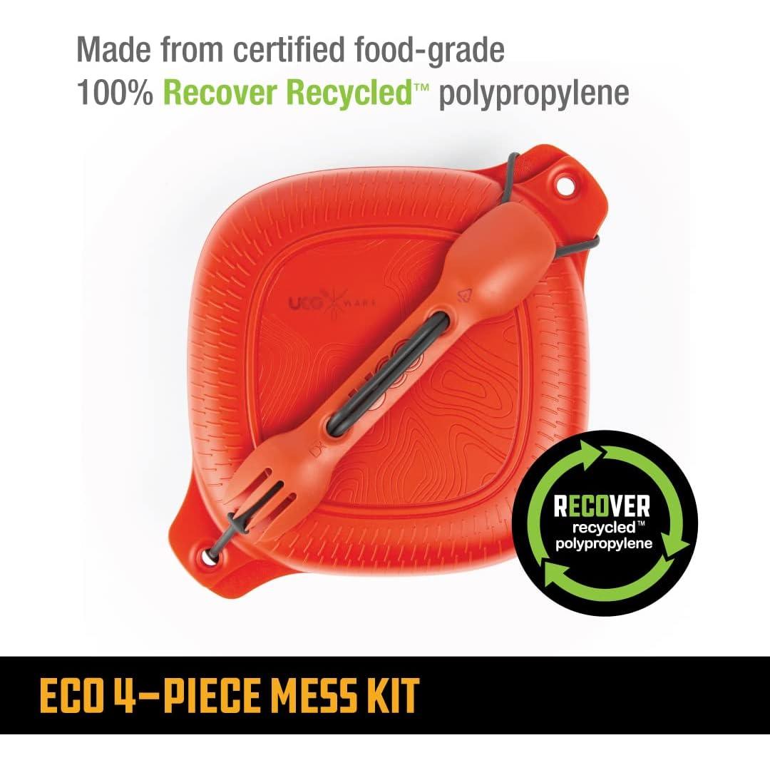 Kit de Comida de Camping UCO 4 Piezas Reciclado Rojo Chile