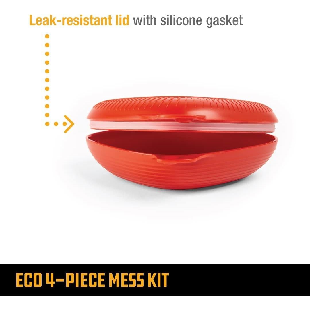 Kit de Comida de Camping UCO 4 Piezas Reciclado Rojo Chile