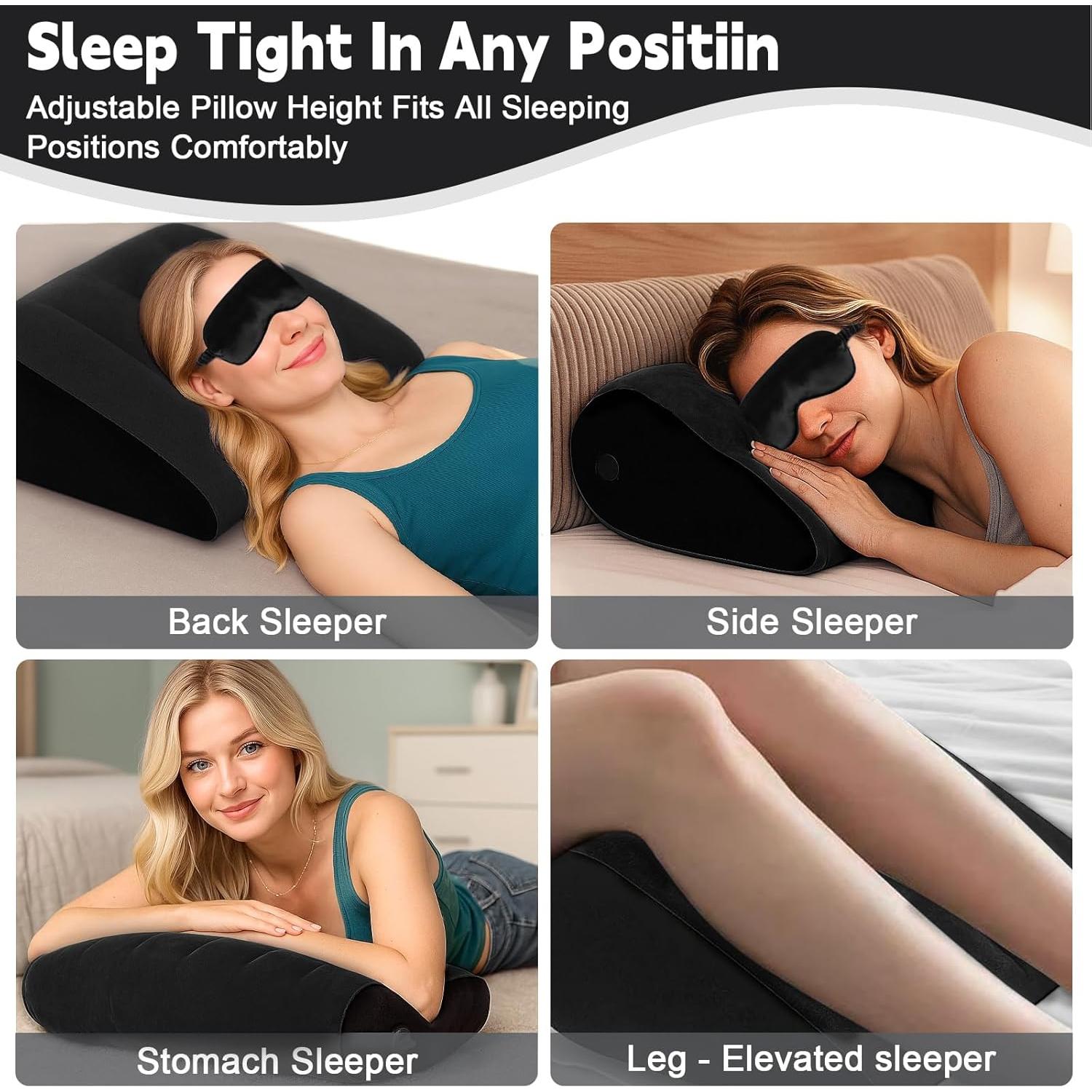 Almohada Wedge Inflable TheClover para Dormir y Viajar - 0.26 kg