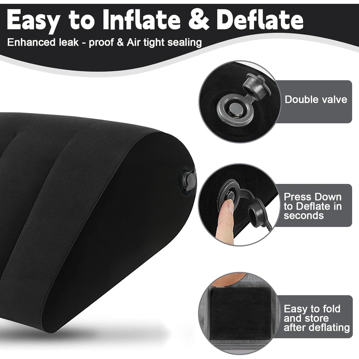 Almohada Wedge Inflable TheClover para Dormir y Viajar - 0.26 kg