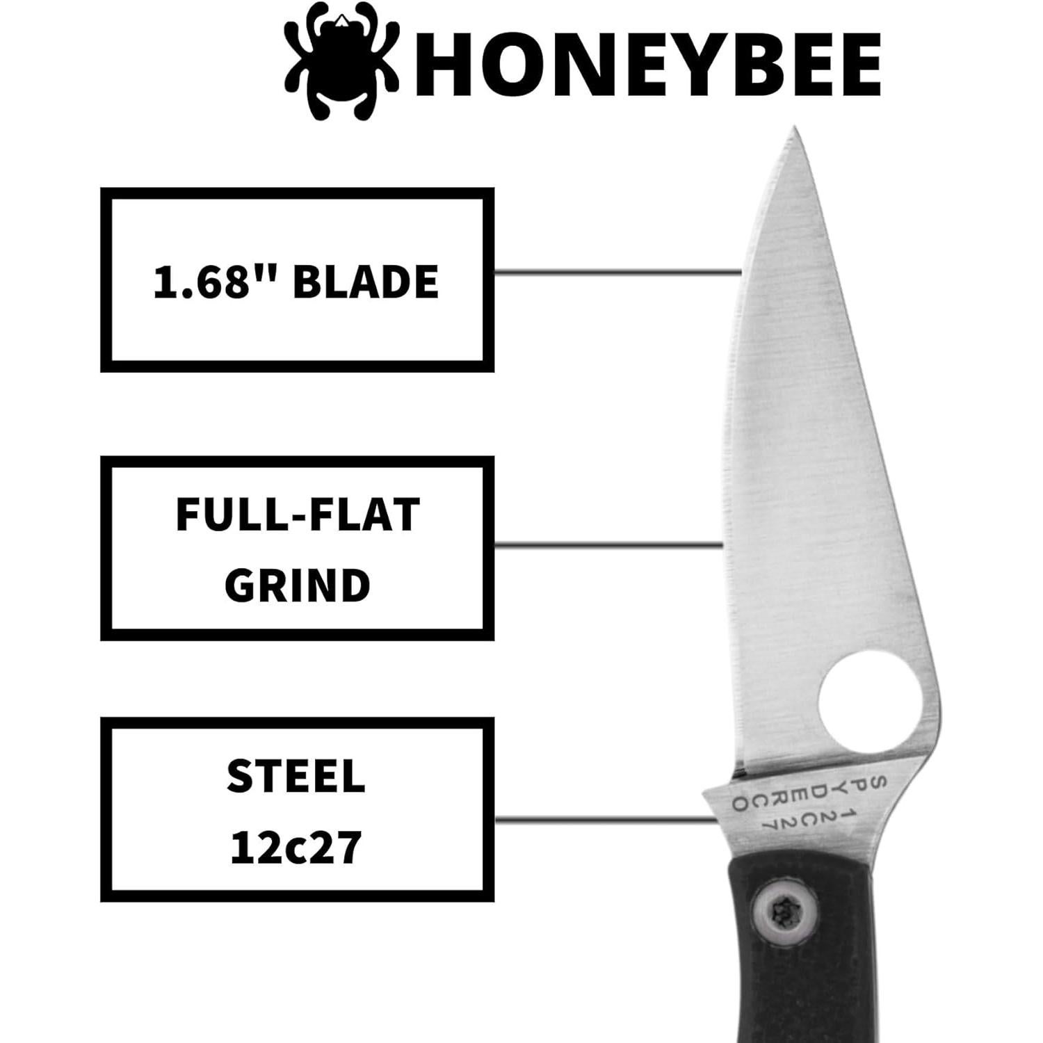 Cuchillo de bolsillo Spyderco Honeybee G-10 4.27 cm EDC