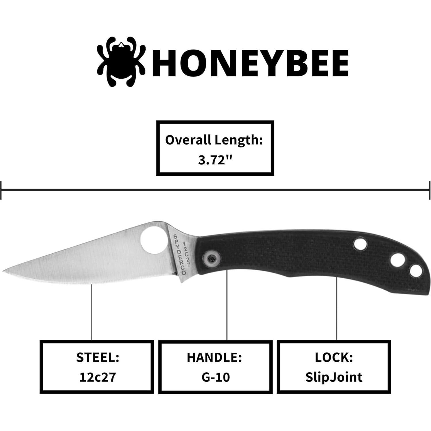 Cuchillo de bolsillo Spyderco Honeybee G-10 4.27 cm EDC