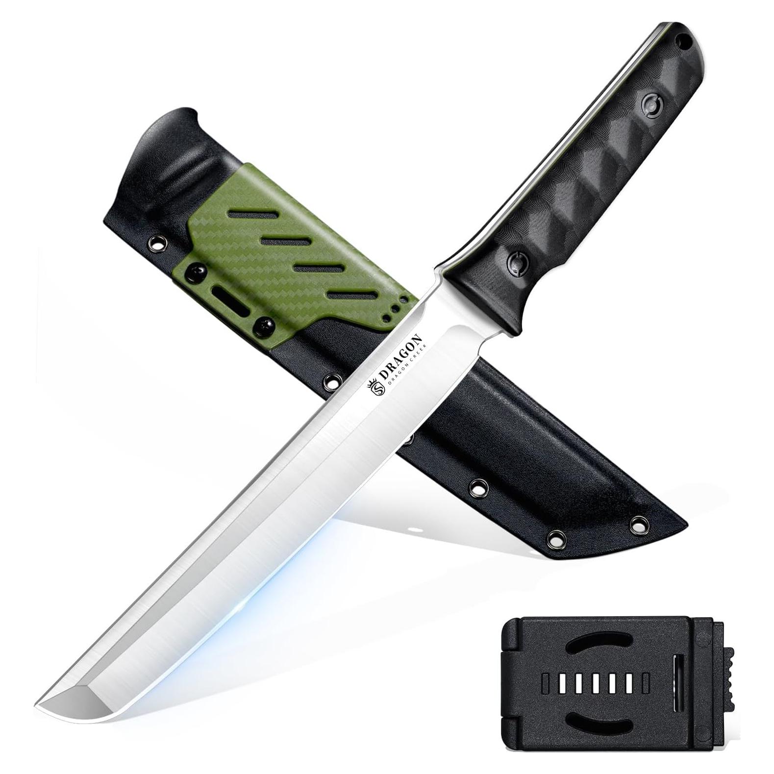 Cuchillo Táctico Dragon Creek Kydex 36.4 cm Verde Acero D2