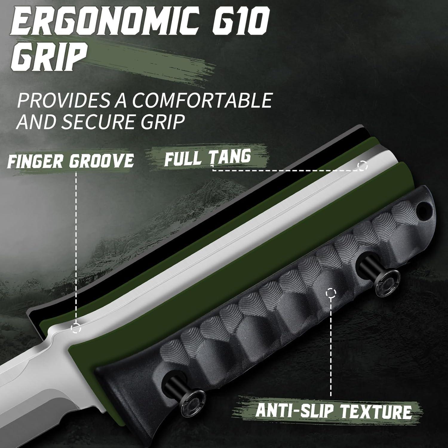 Cuchillo Táctico Dragon Creek Kydex 36.4 cm Verde Acero D2