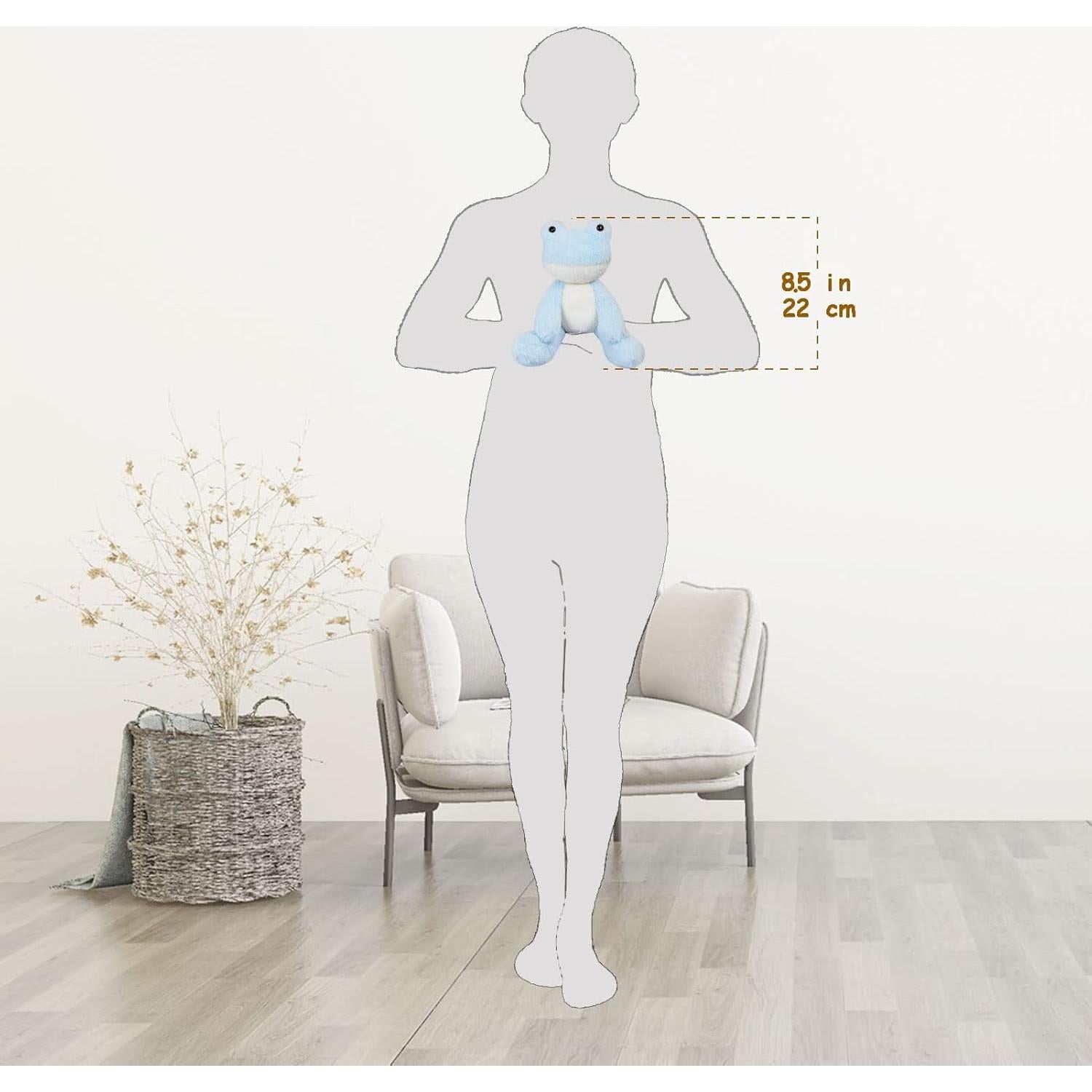 Rana de Peluche Azul Doindute 21.6 cm Suave y Acurrucable