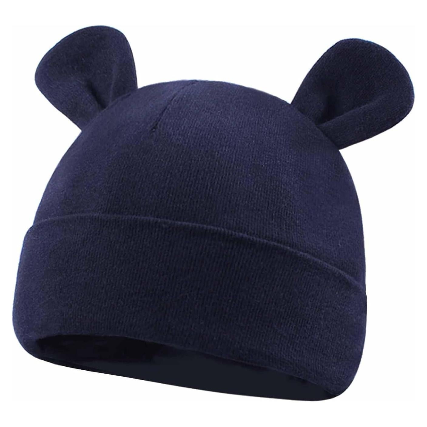 Gorro de bebé Duoyeree 100% Algodón Unisex 0-6 meses Azul Marino