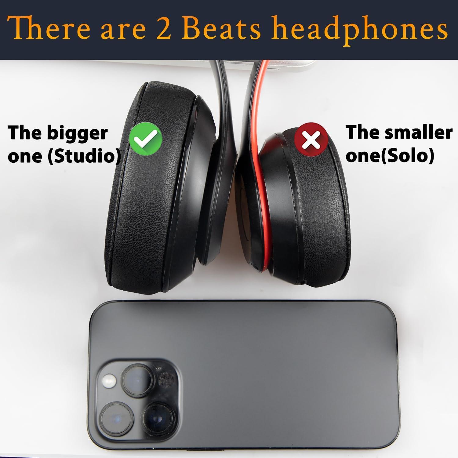 Almohadillas de Reemplazo SoloWIT para Auriculares Beats Studio 2.0 y 3 - Negro
