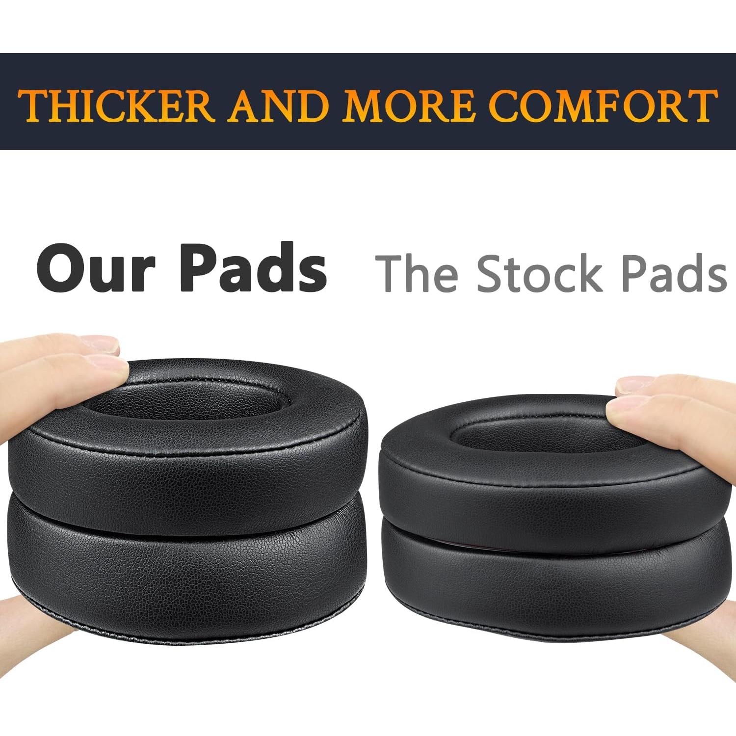 Almohadillas de Reemplazo SoloWIT para Auriculares Beats Studio 2.0 y 3 - Negro