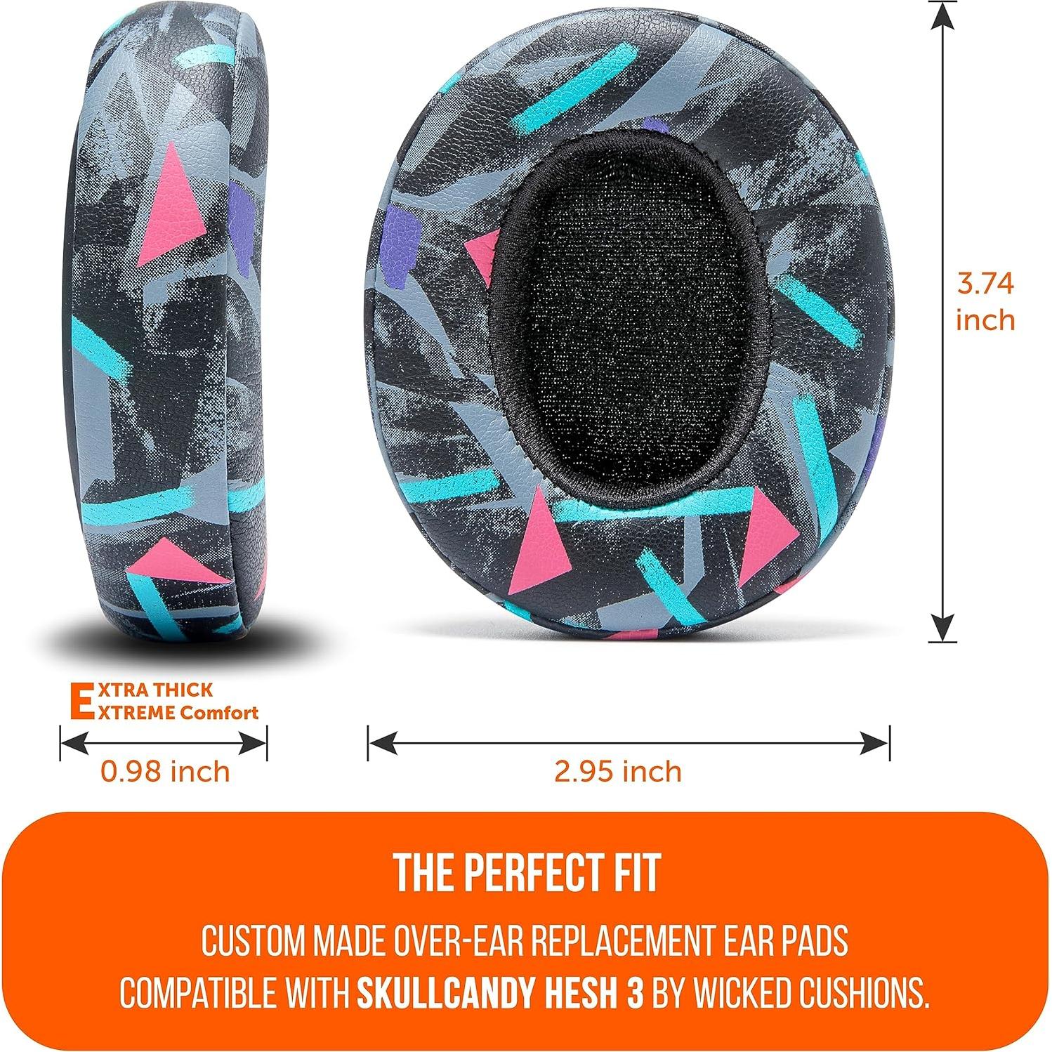 Cojines de Reemplazo Wicked Cushions para Auriculares Skullcandy Hesh 3 y Crusher - Comodidad y Sonido Mejorados