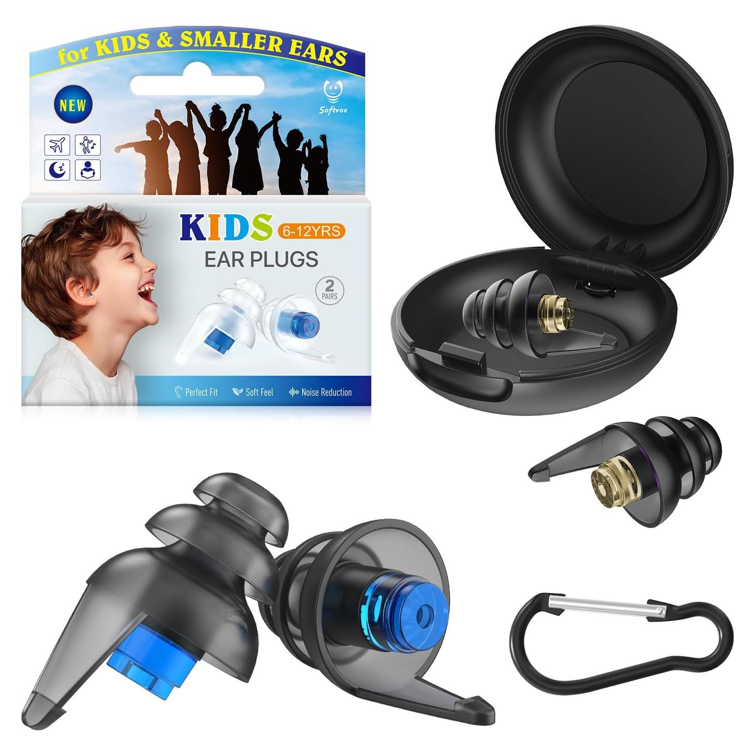 Tapones para Oídos Niños Softvox 6-12 Años 26 dB 2 Pares
