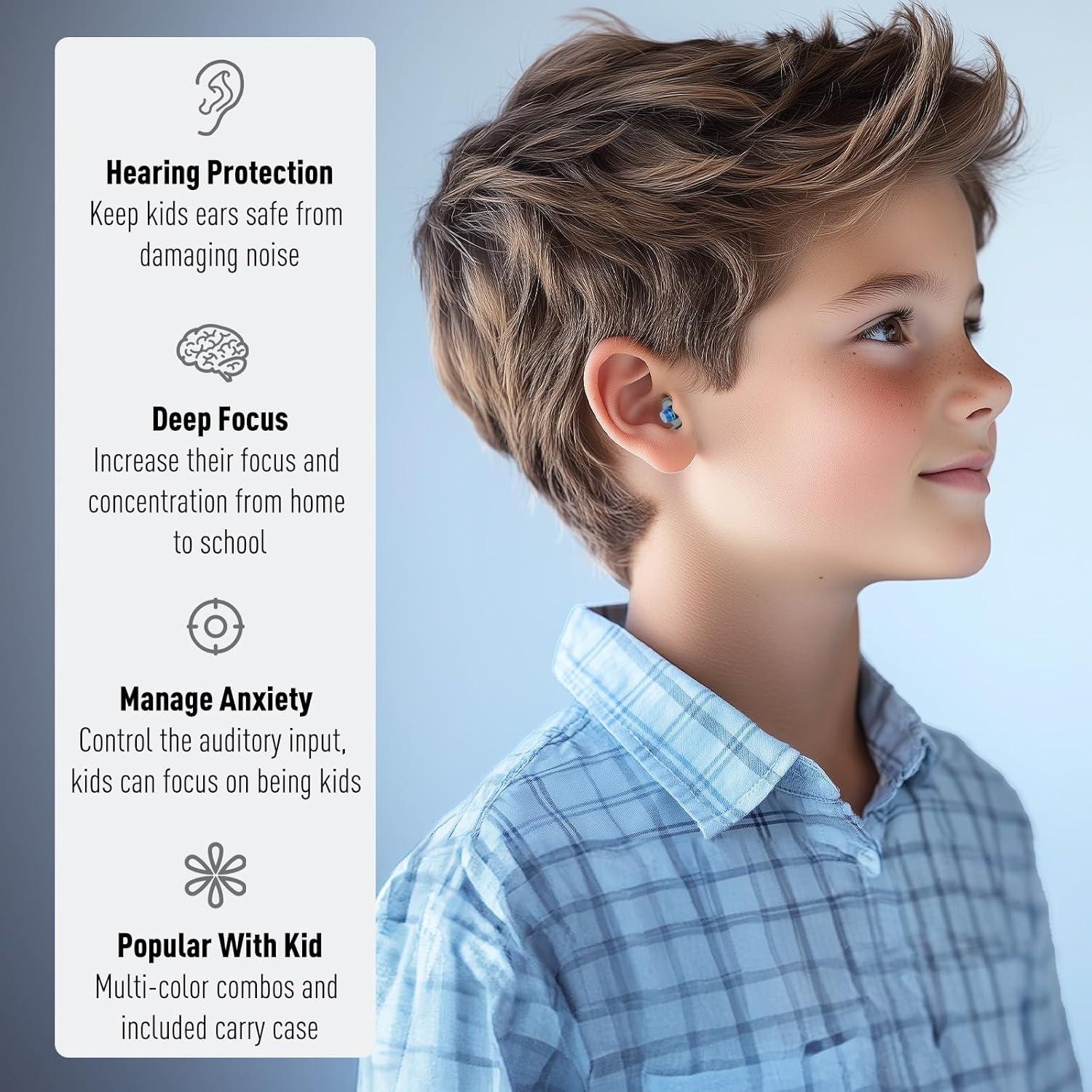 Tapones para Oídos Niños Softvox 6-12 Años 26 dB 2 Pares