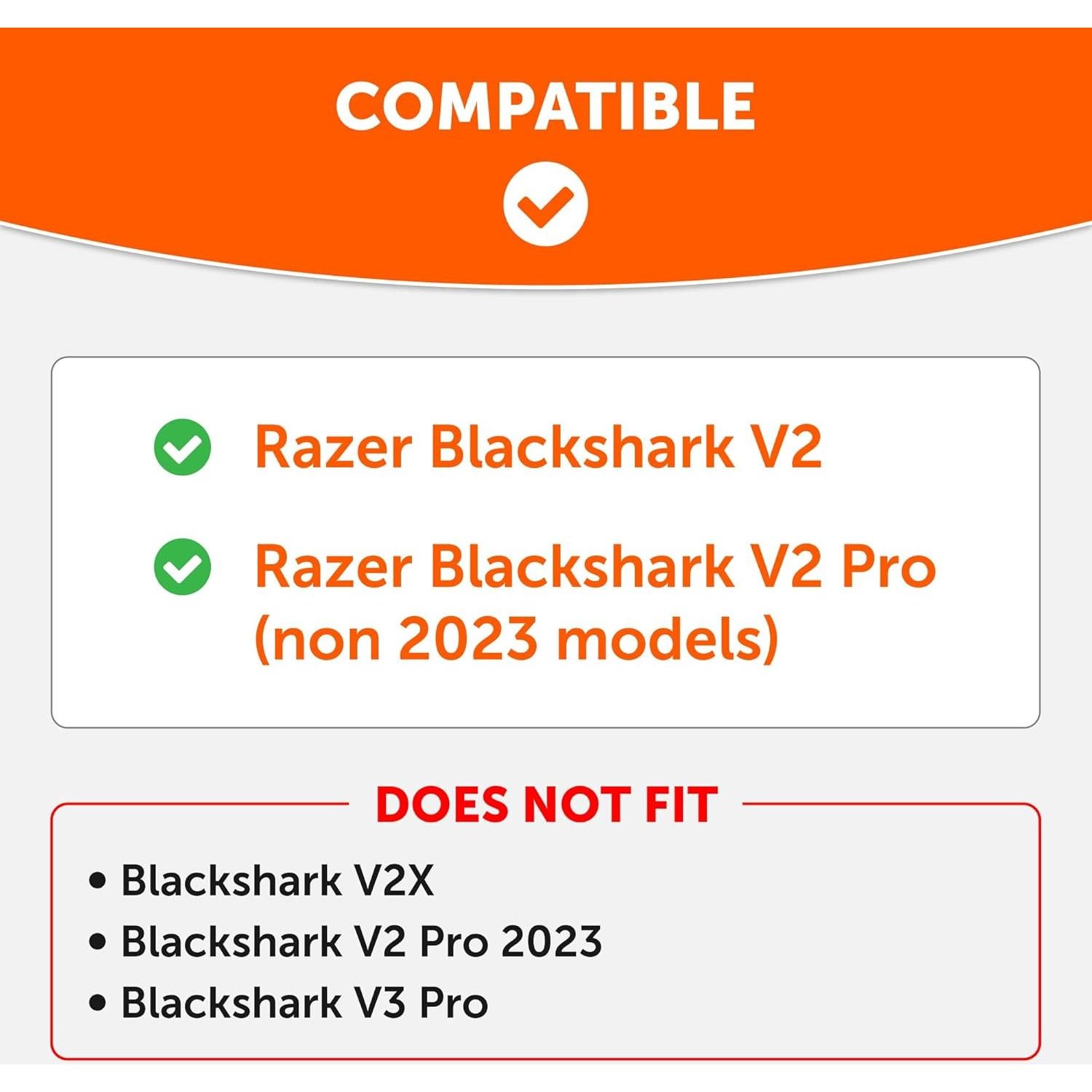 Almohadillas de Gel Refrigerante Wicked Cushions para Razer Blackshark V2/V2 Pro - Negro