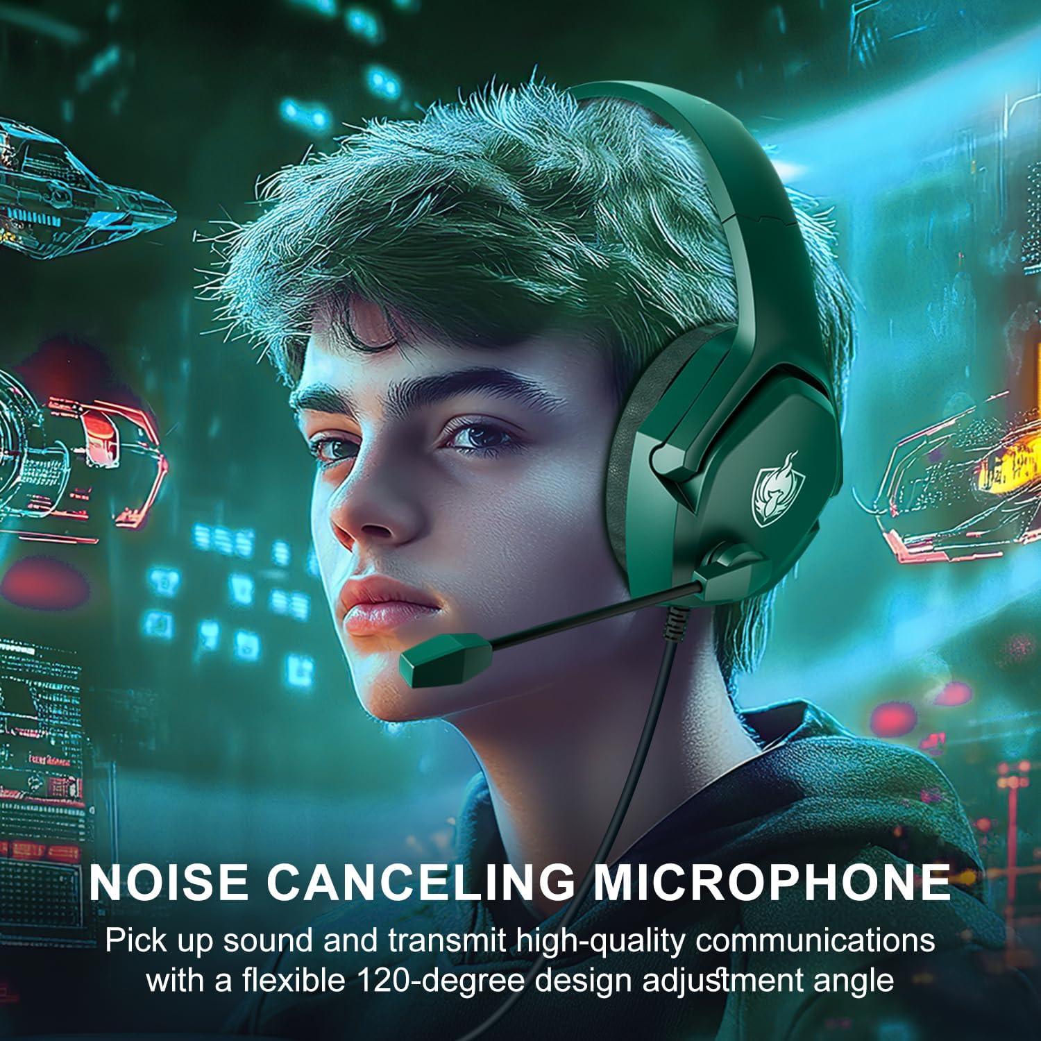 Auriculares Gaming YOTMS H-4 Verde 7.1 Sonido Envolvente