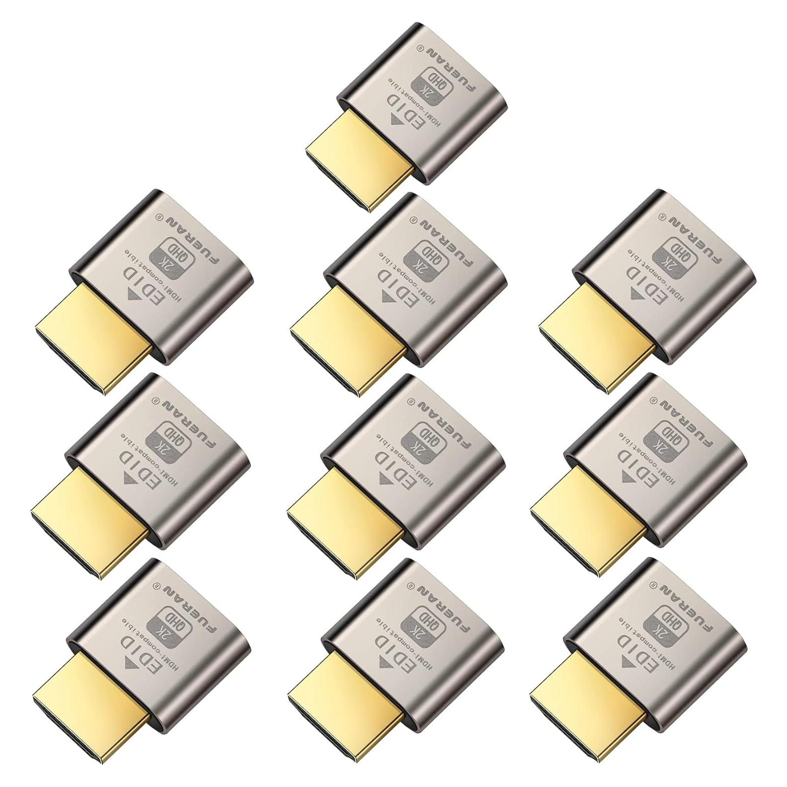 Dummy Plug Emulador de Pantalla FUERAN 10 Paquetes HDMI 2K