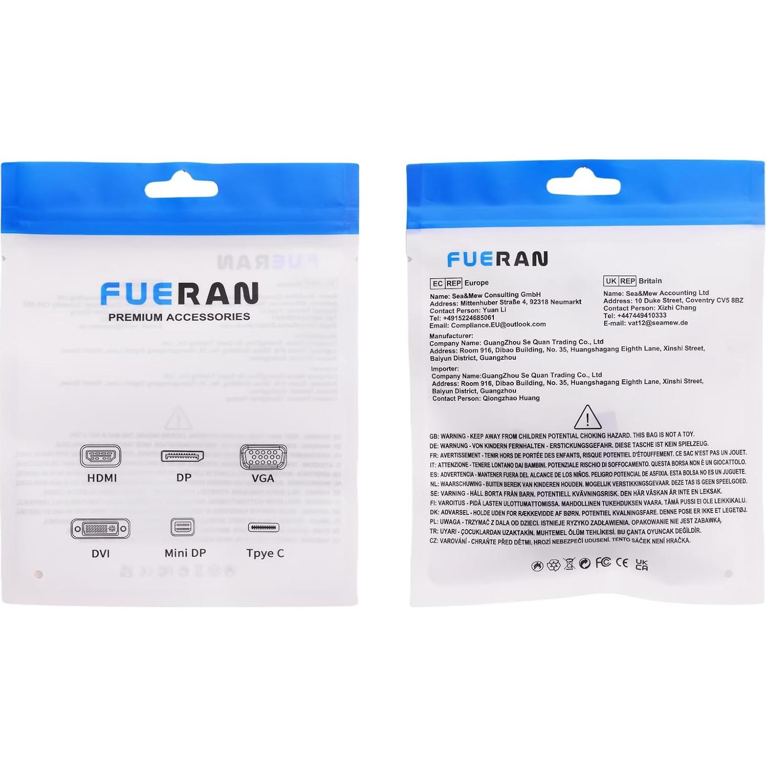 Dummy Plug Emulador de Pantalla FUERAN 10 Paquetes HDMI 2K