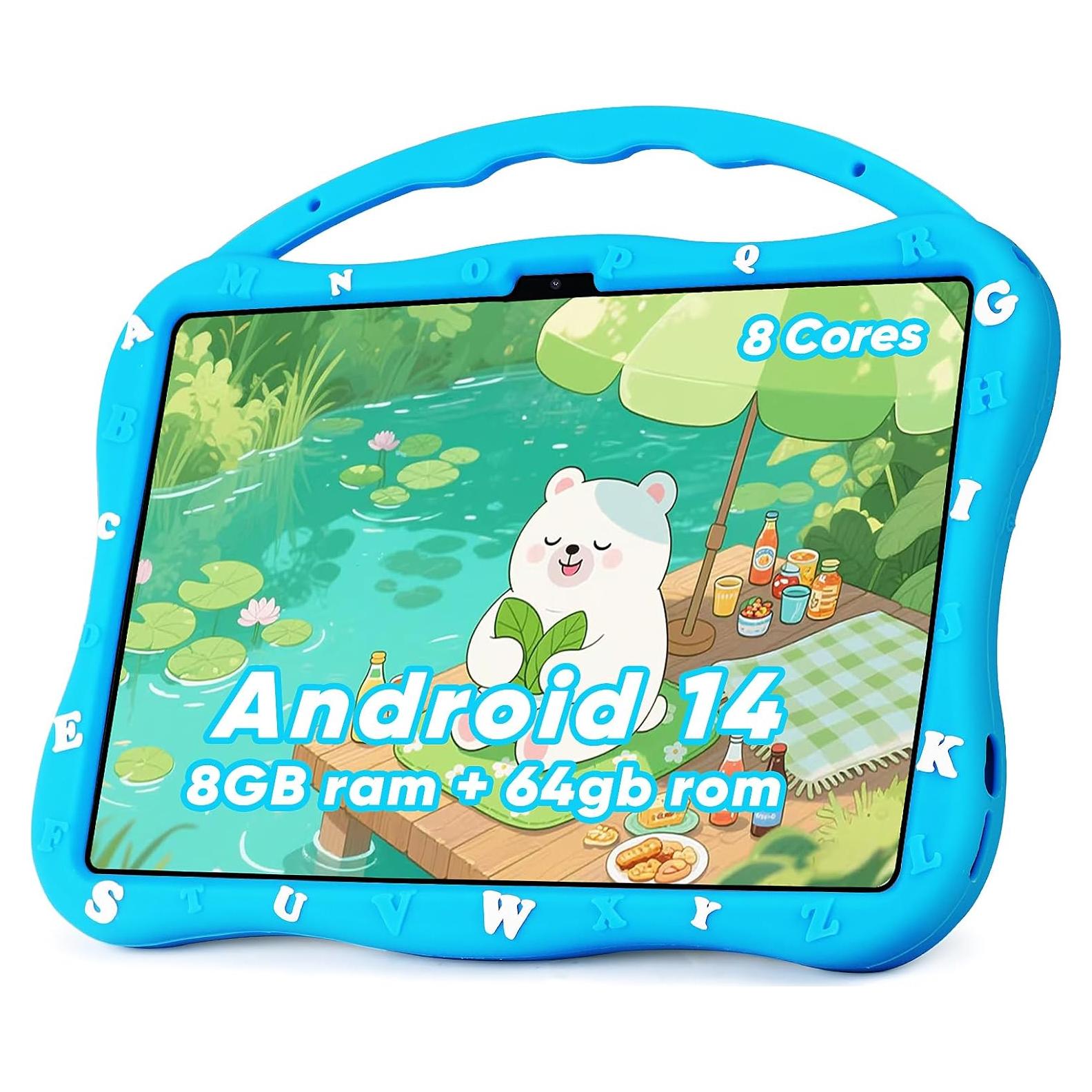 Tableta Educativa para Niños MengDash 10.1" 8GB RAM 64GB ROM Azul