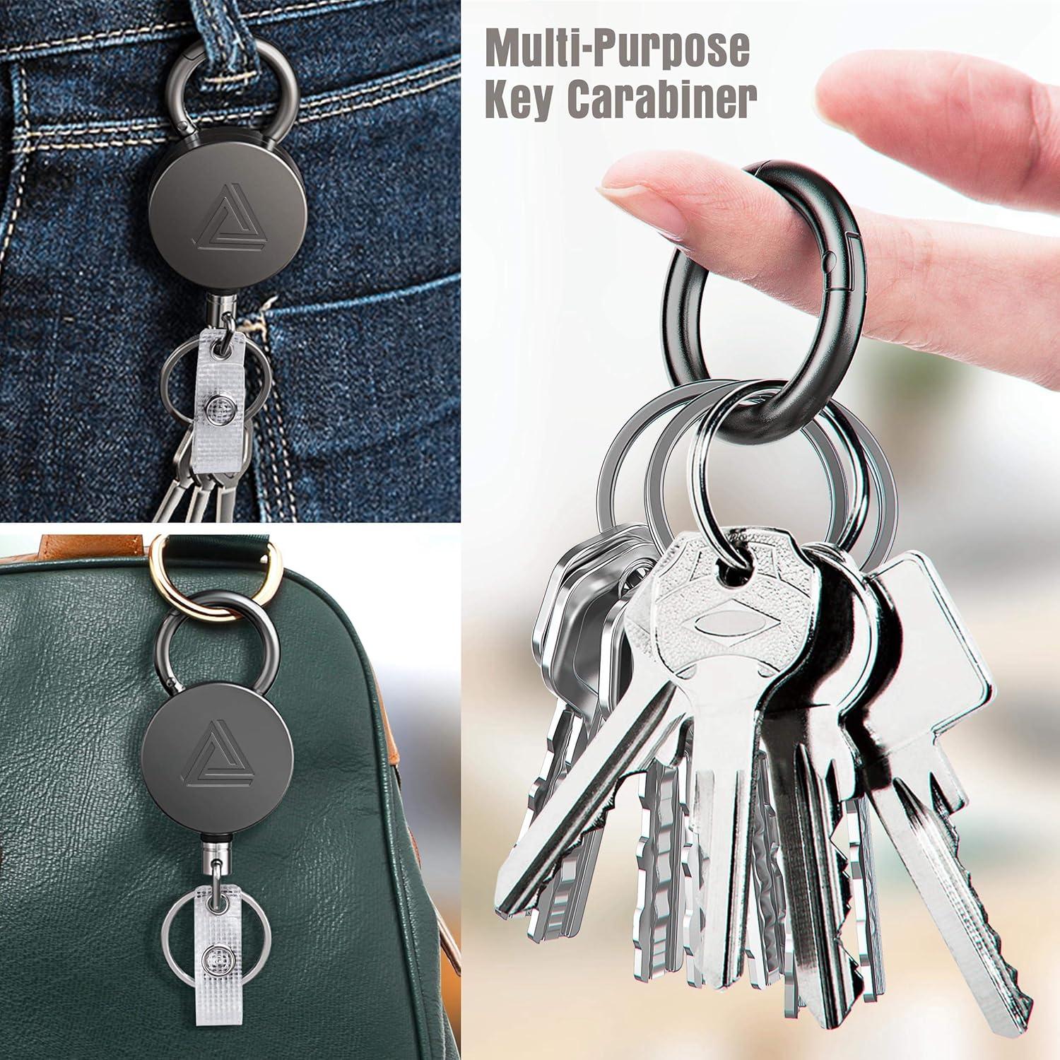 Combo 2 Sujetadores Insignias Retráctiles Azrra Negro Mate