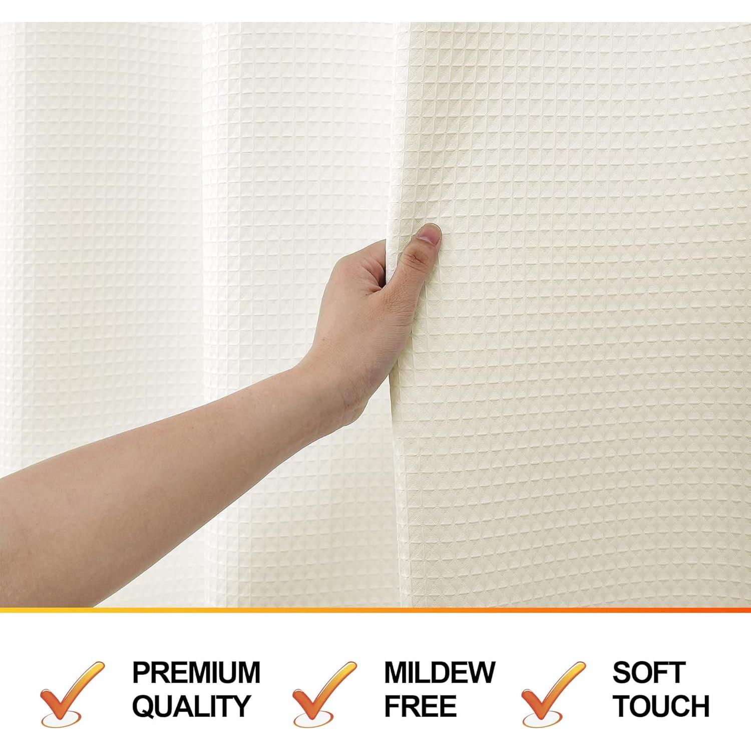 Cortina de Ducha Waffle Weave MISS SELECTEX Beige 48x72