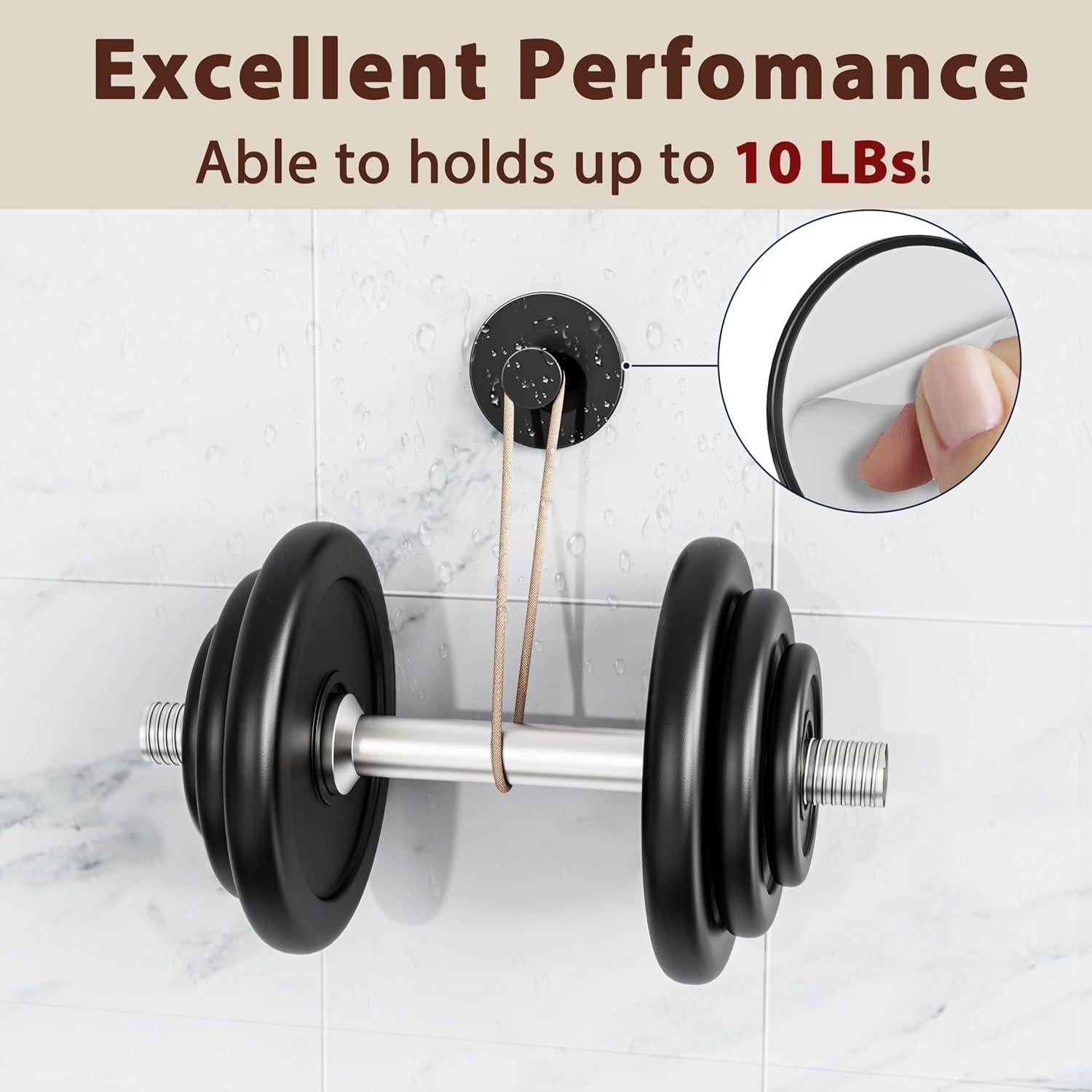 Ganchos de Pared para Toallas Bussdis - Acero Inoxidable Negro