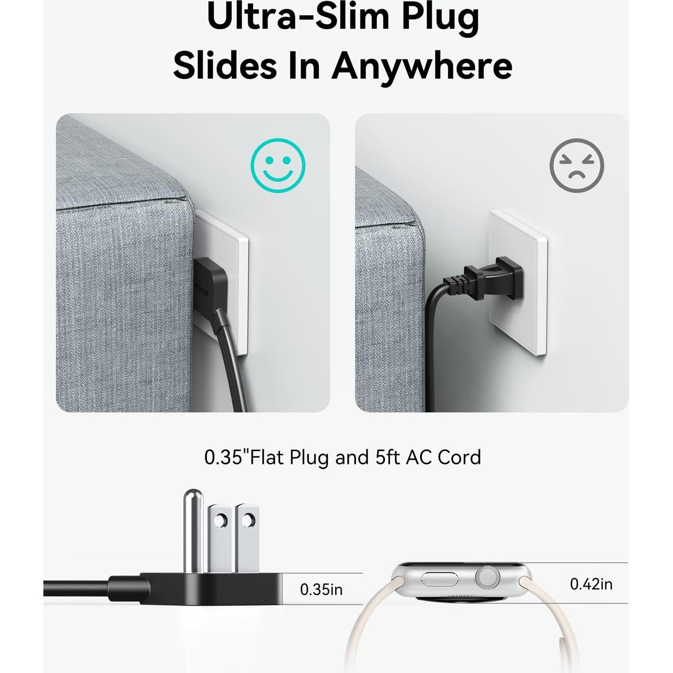 Estación de Carga 100W GaN imokin 6 en 1 USB-C Negro