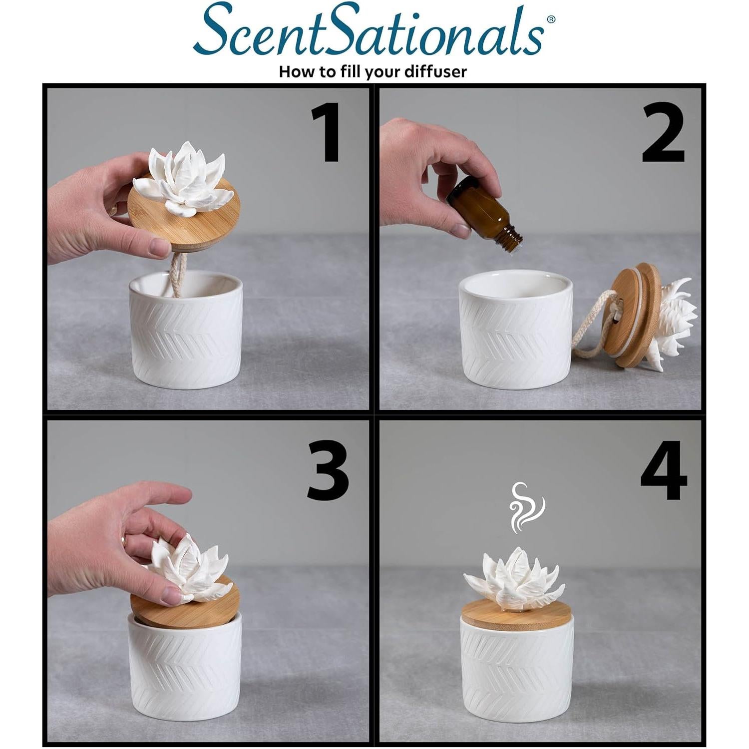 Difusor de Aceite Esencial Cerámica ScentSationals Lyle