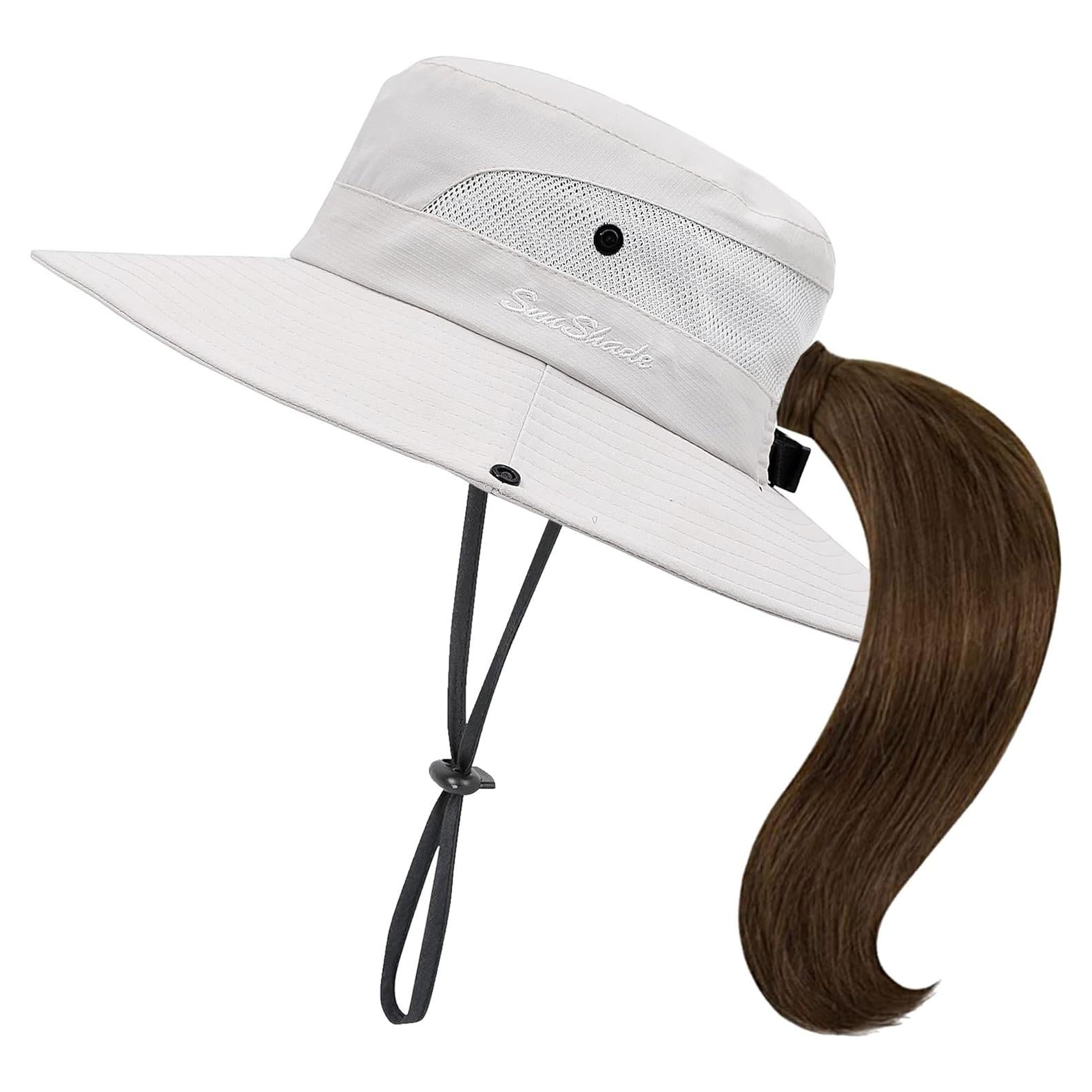 Sombrero de sol para mujer con coleta - Protección UV 50+