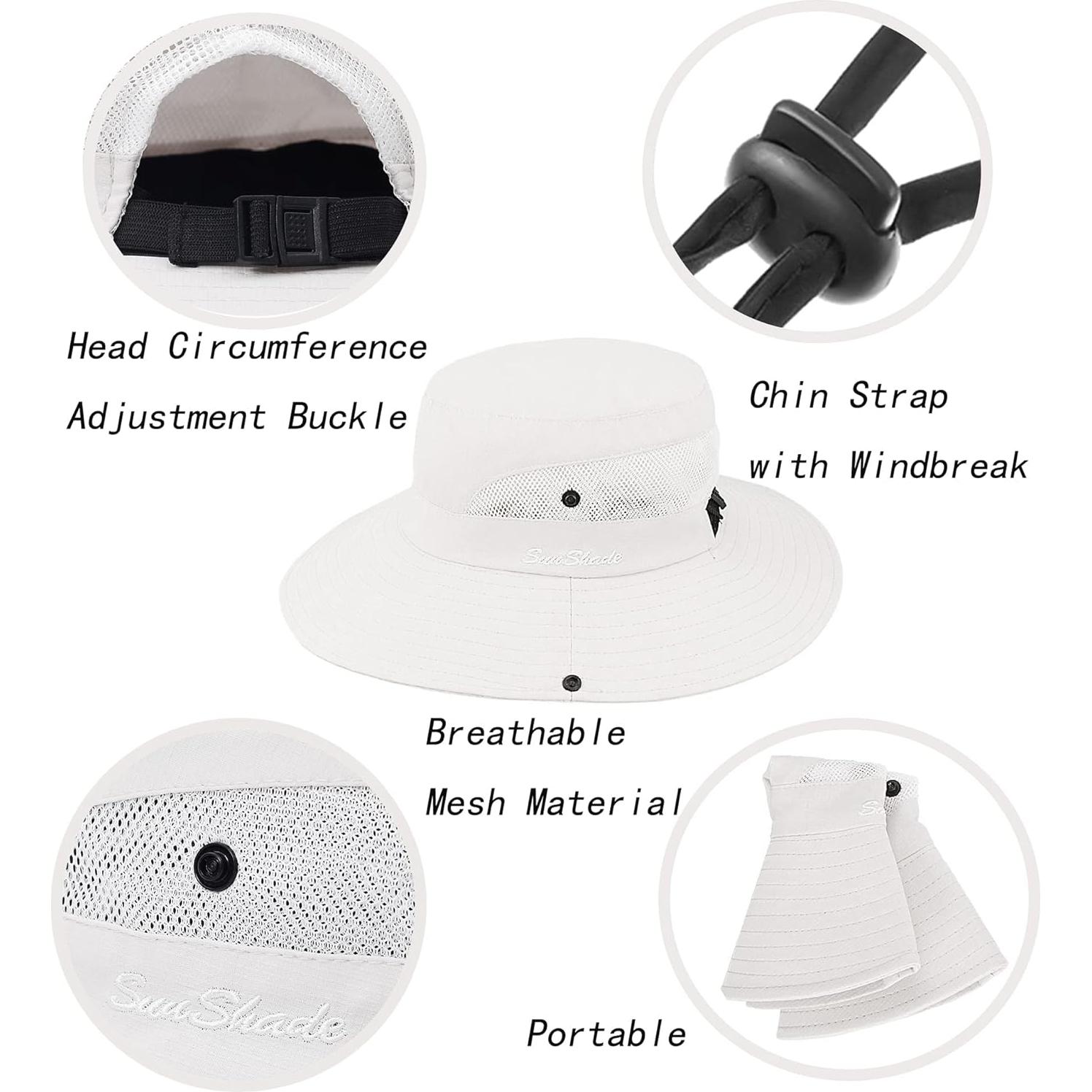 Sombrero de sol para mujer con coleta - Protección UV 50+