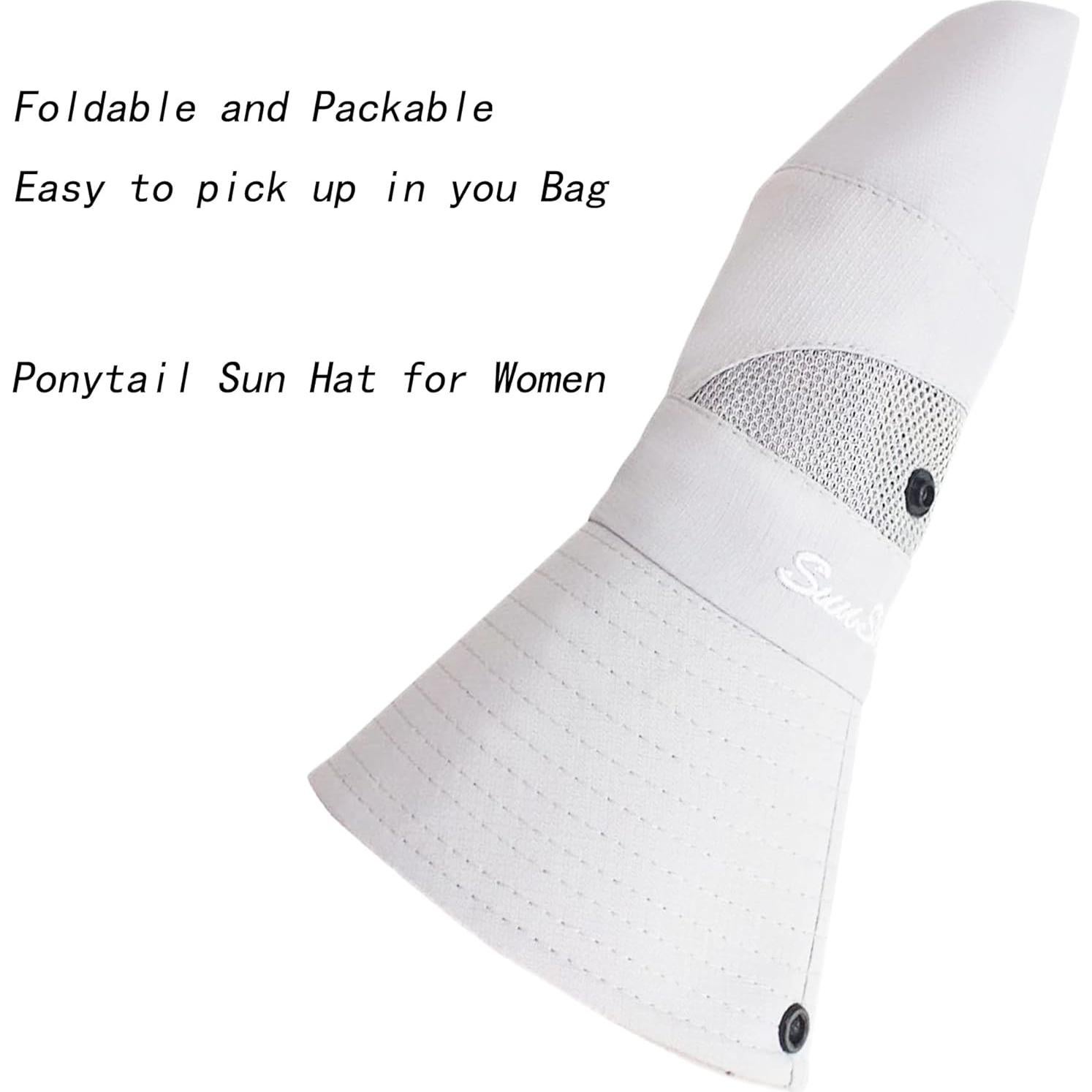 Sombrero de sol para mujer con coleta - Protección UV 50+