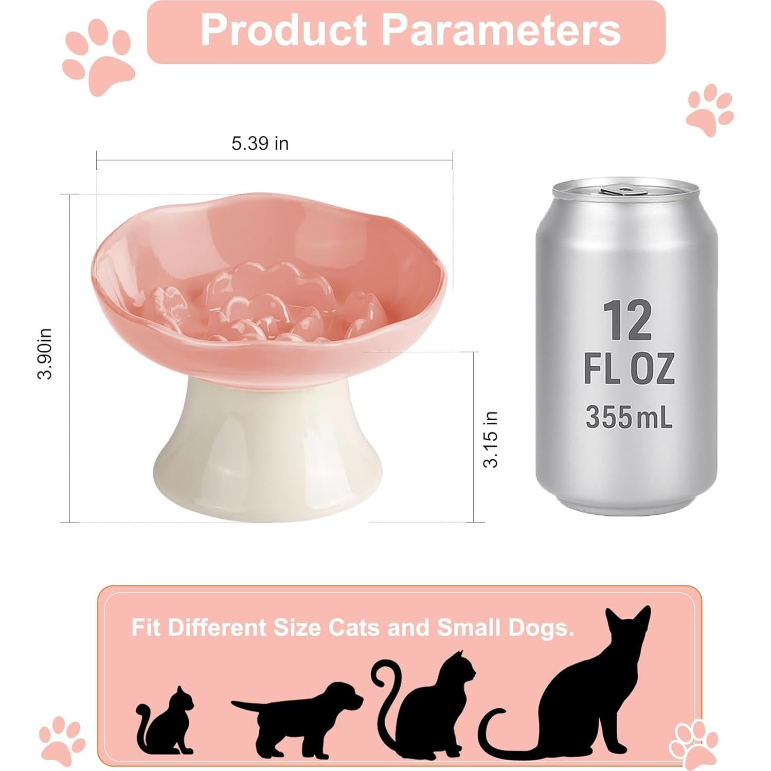 Cuenco de Cerámica para Alimentación Lenta Trundisan Rosa Suave