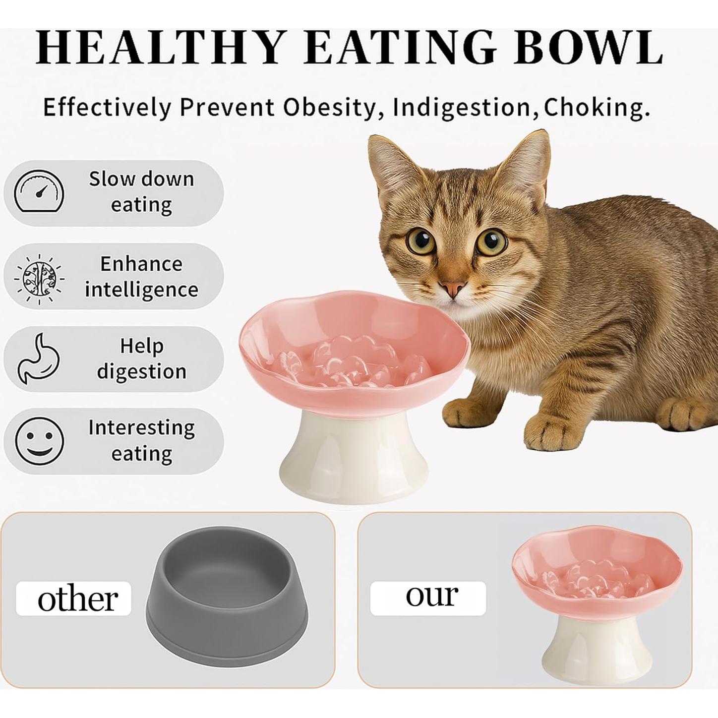 Cuenco de Cerámica para Alimentación Lenta Trundisan Rosa Suave