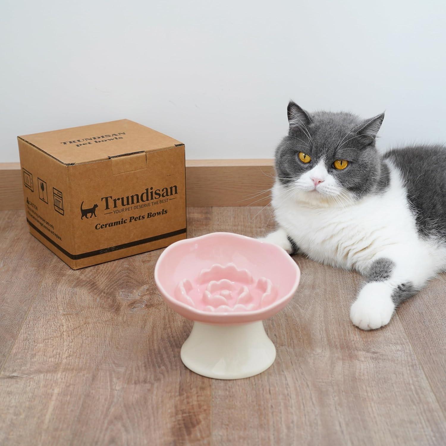 Cuenco de Cerámica para Alimentación Lenta Trundisan Rosa Suave