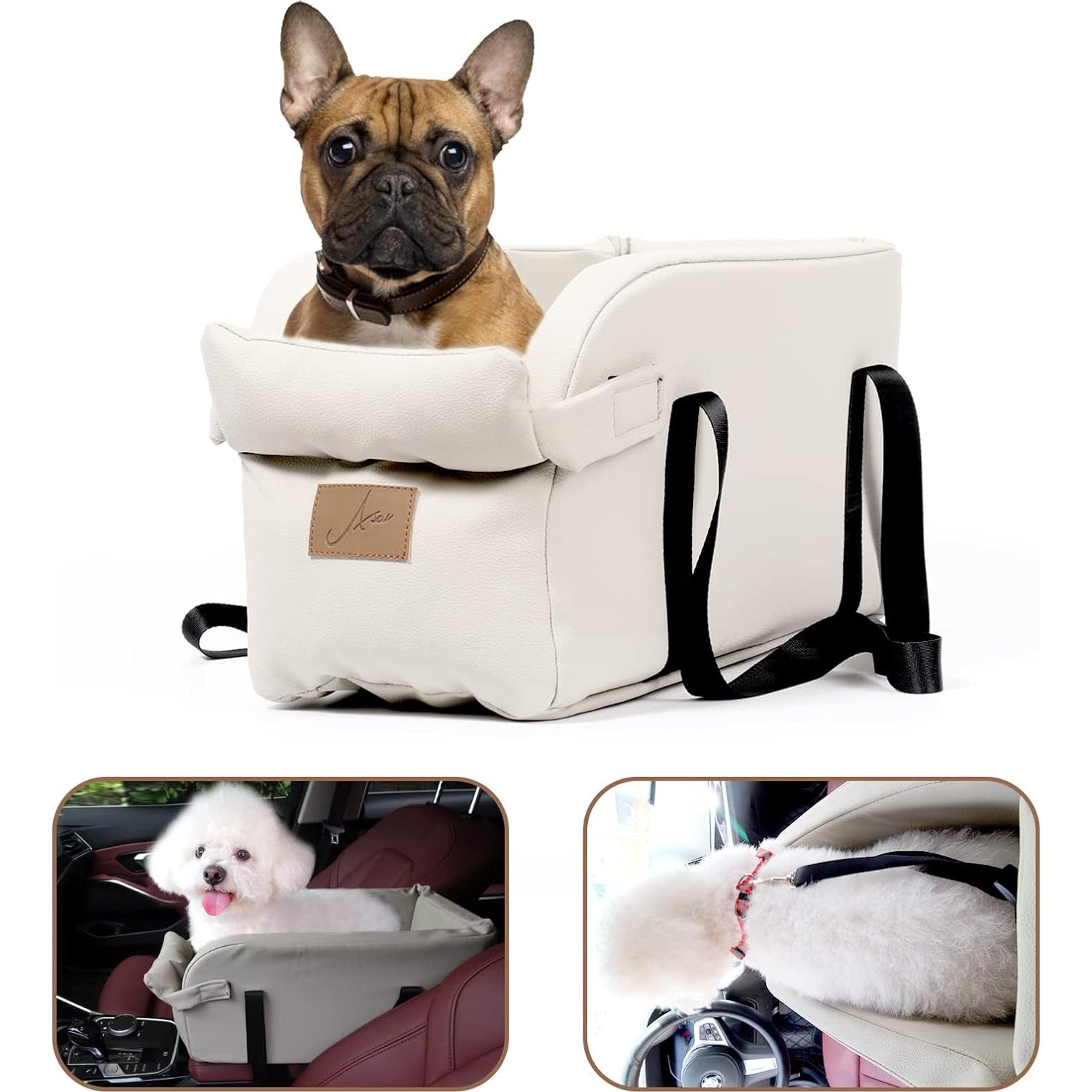 Asiento de coche para perros Asou 46x21.8x20.8 cm hasta 5.9 kg