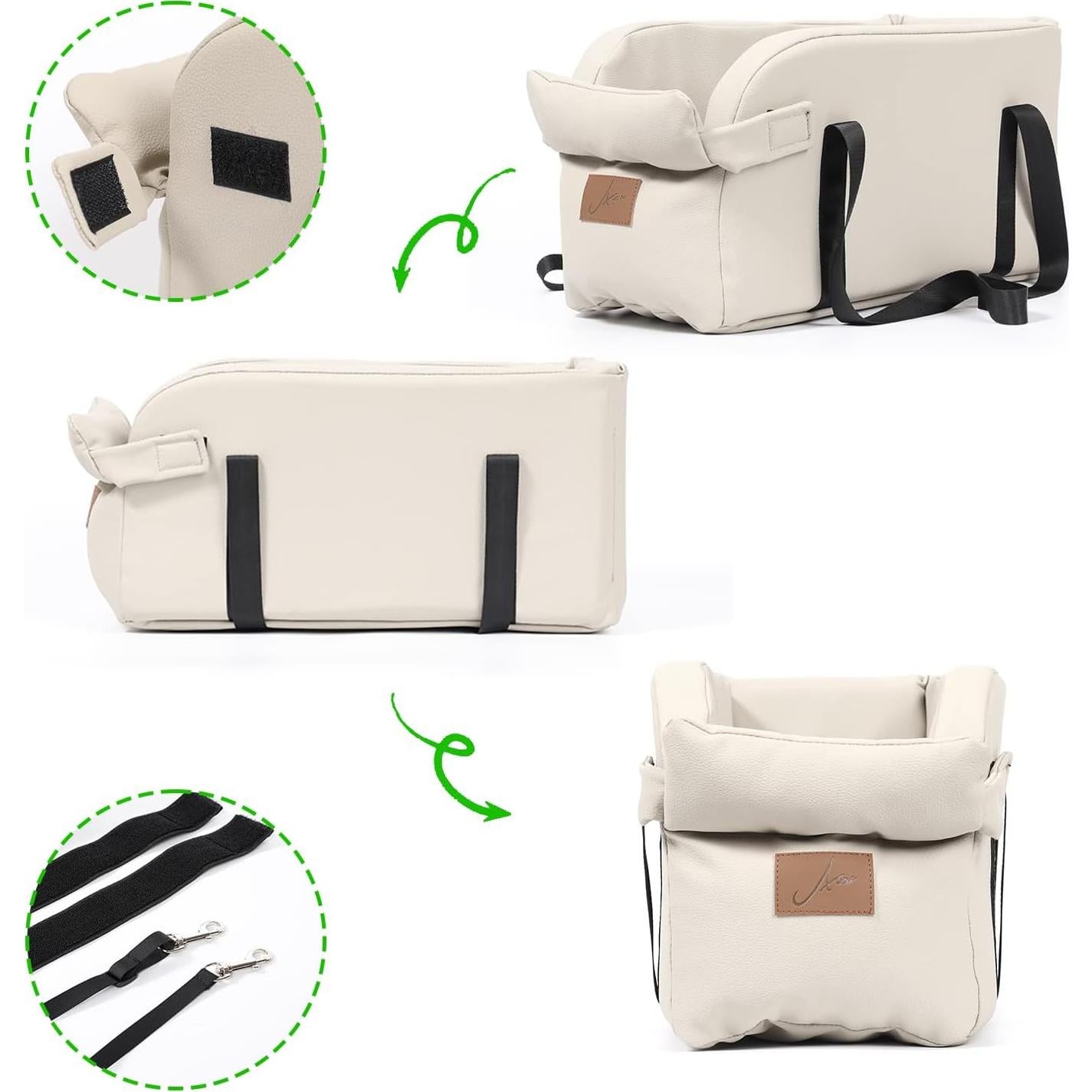 Asiento de coche para perros Asou 46x21.8x20.8 cm hasta 5.9 kg