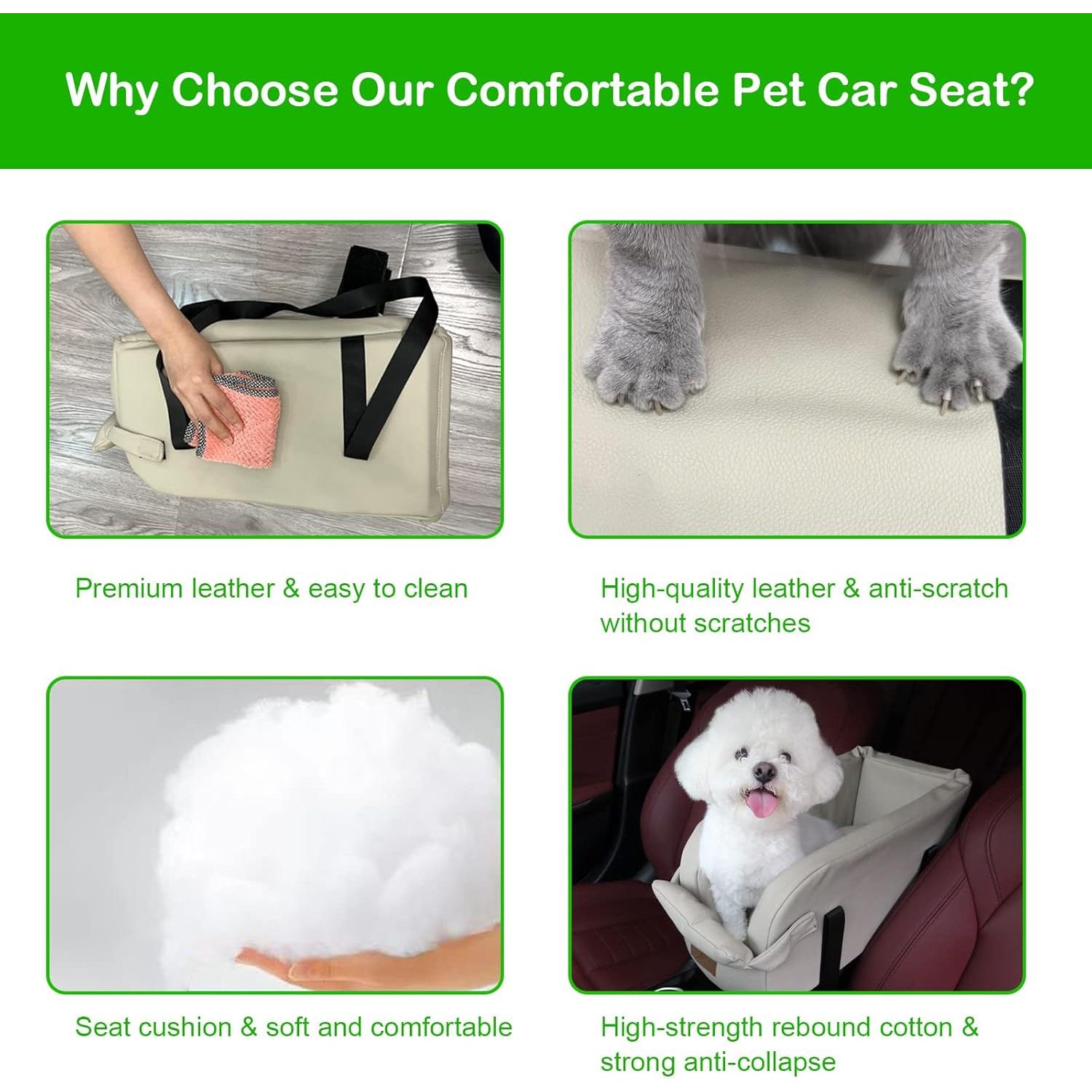 Asiento de coche para perros Asou 46x21.8x20.8 cm hasta 5.9 kg