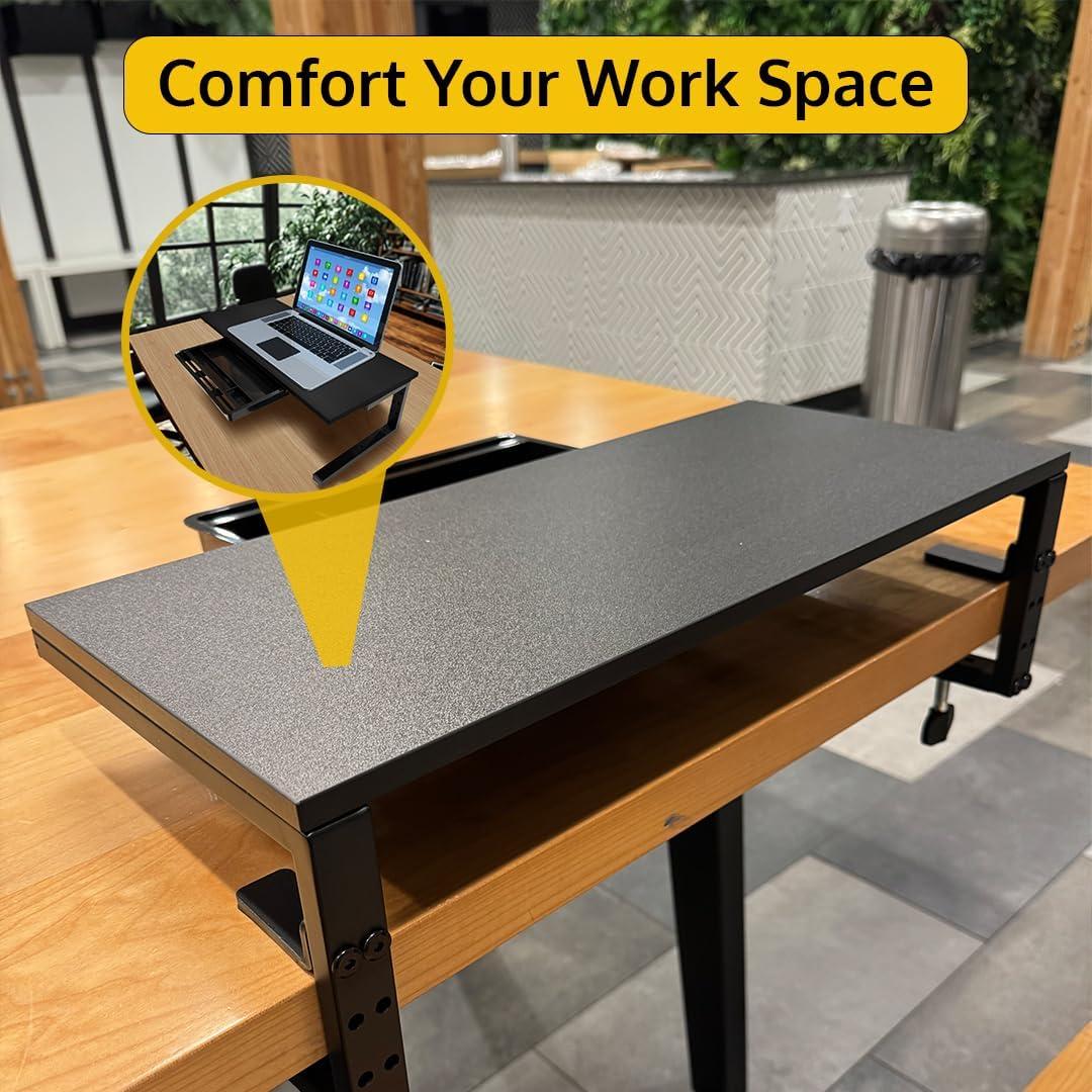 Soporte Elevador de Monitor Ergonómico ThriveHive con Cajón - Negro