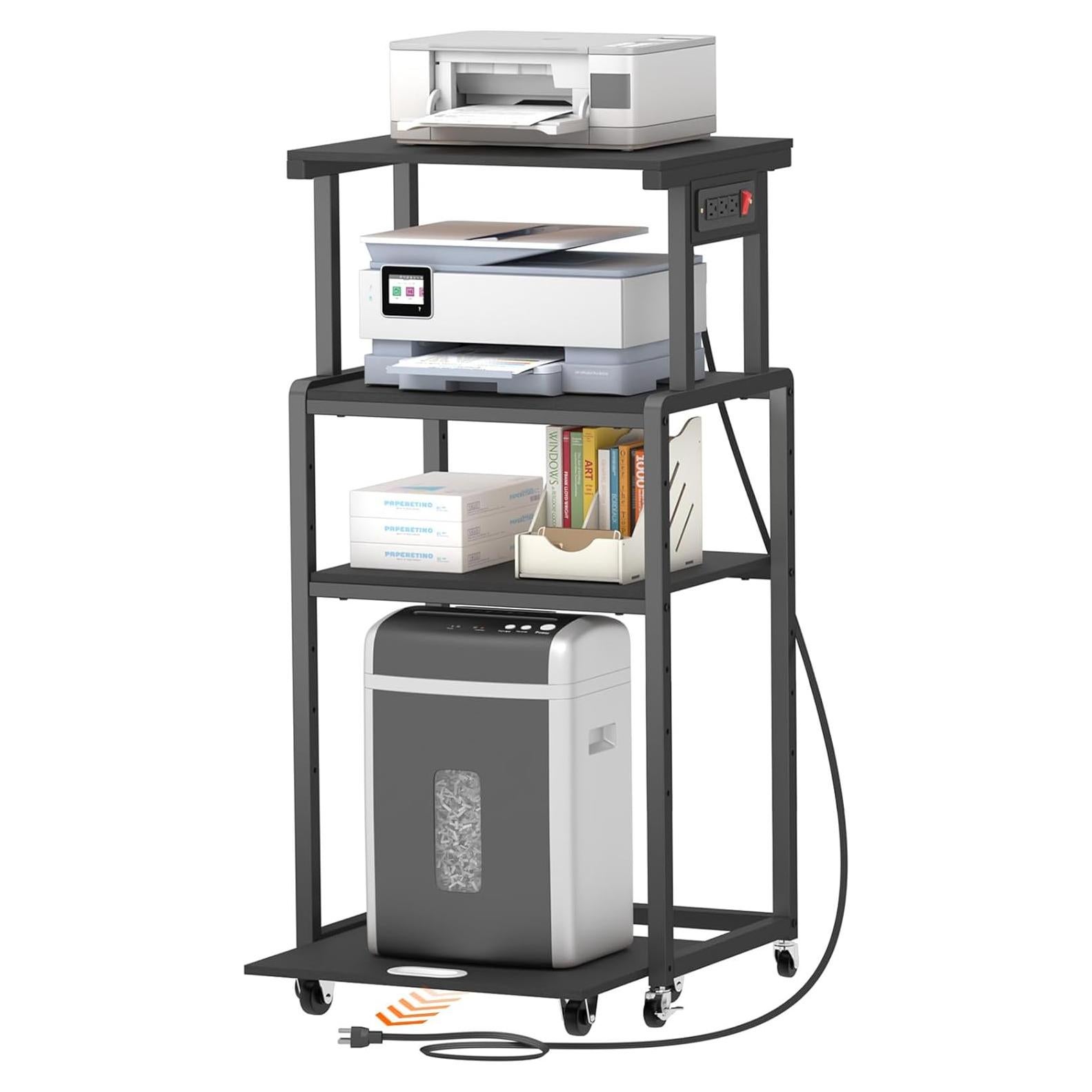 Soporte para Impresora 4 Niveles Lifewit Negro con Ruedas