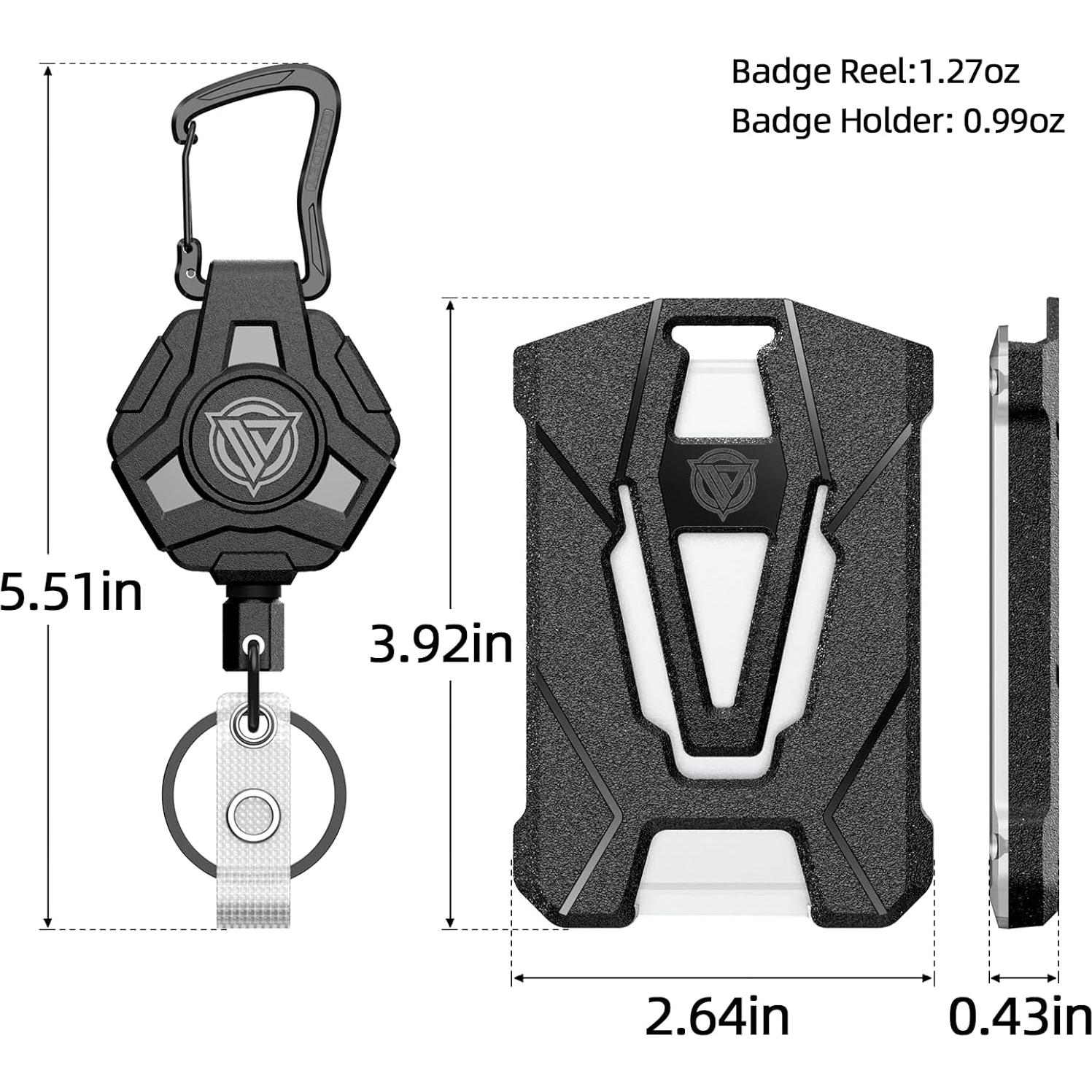 Soporte Retráctil Oaridey para Identificación - 80 cm, 6 Tarjetas