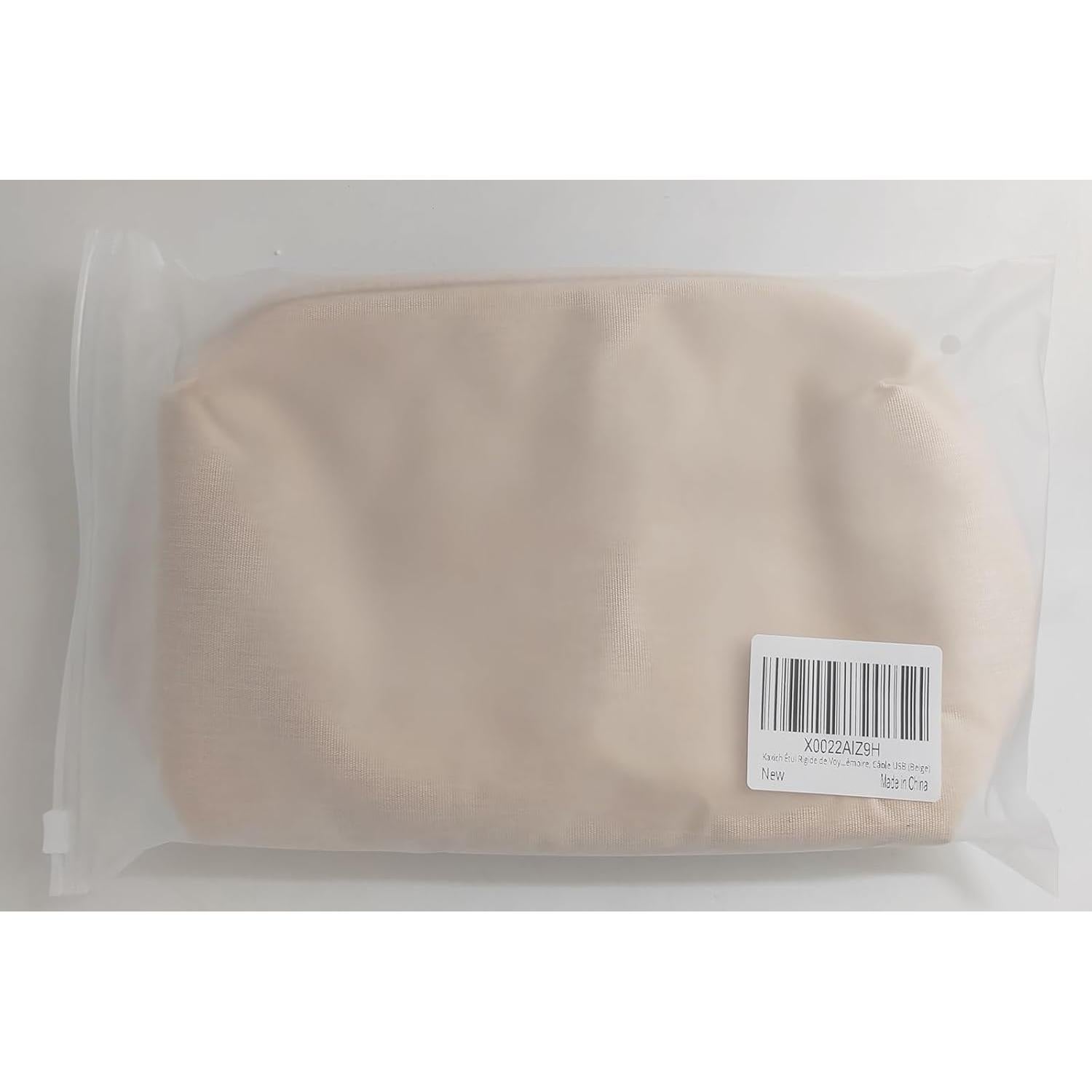 Organizador de Electrónicos Kaxich Beige, Estuche Impermeable 23x14x9.5cm