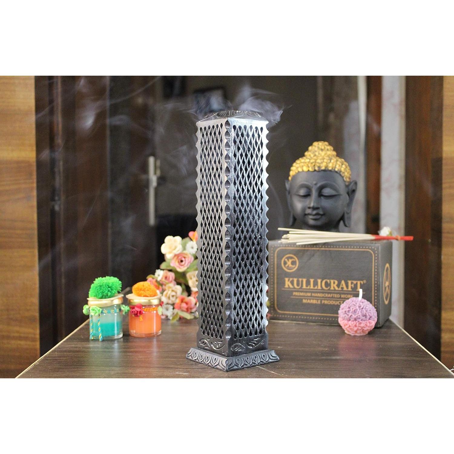 Soporte de Incienso de Piedra Jabón Negro KC KULLICRAFT 27.94 cm