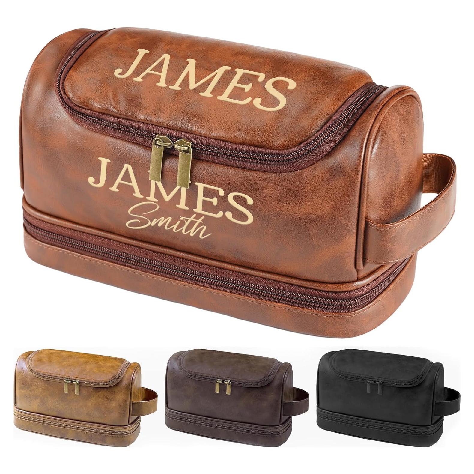 Bolsa de Aseo de Cuero Personalizada Sparklove 28.4x12.2 cm