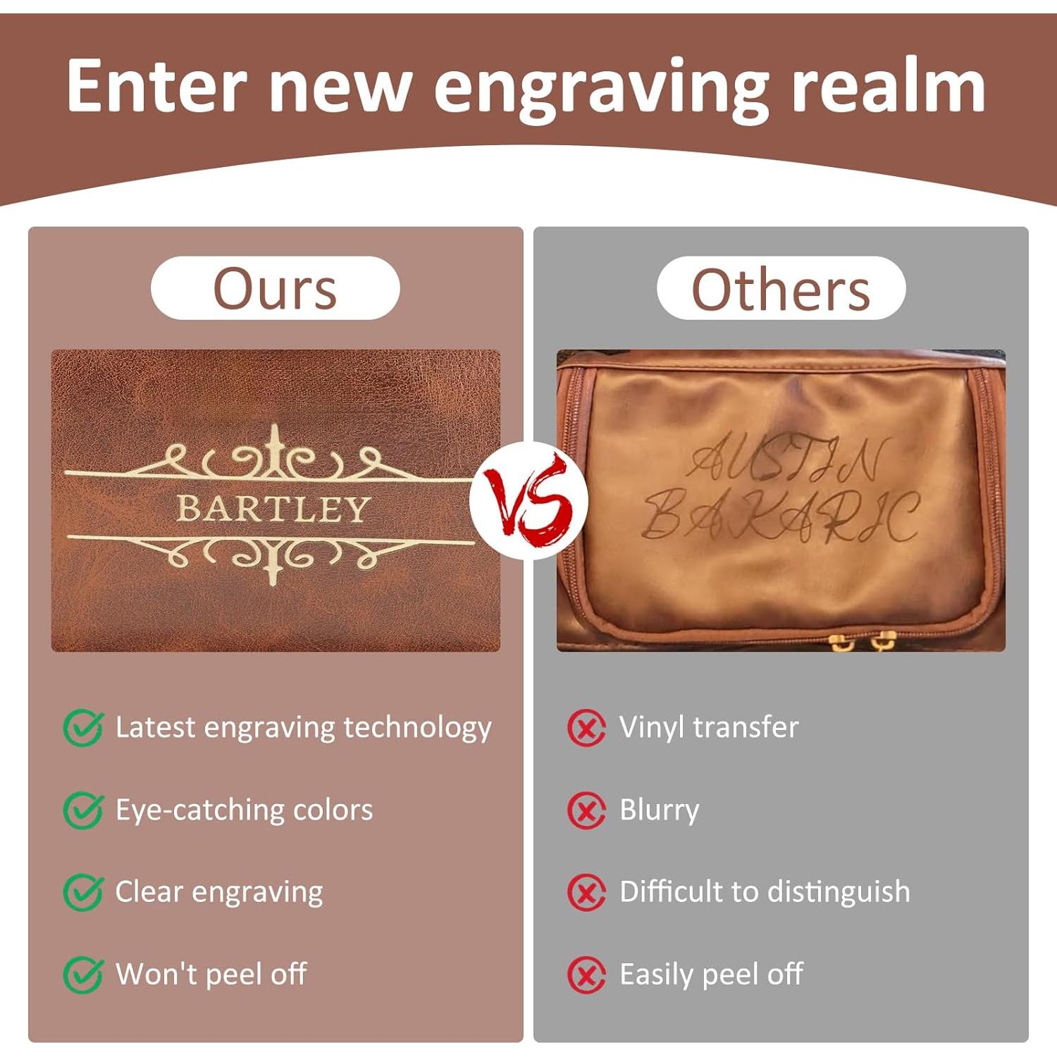 Bolsa de Aseo de Cuero Personalizada Sparklove 28.4x12.2 cm