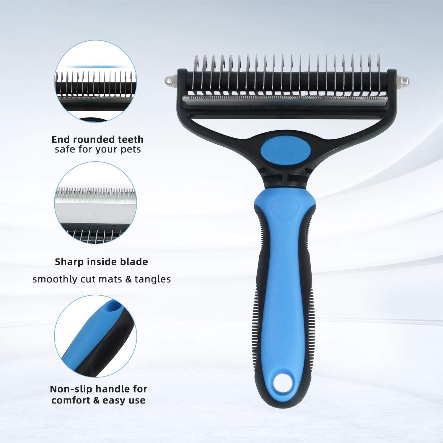 Rasqueta Doble Cara JAKEMY para Gatos y Perros 2 en 1