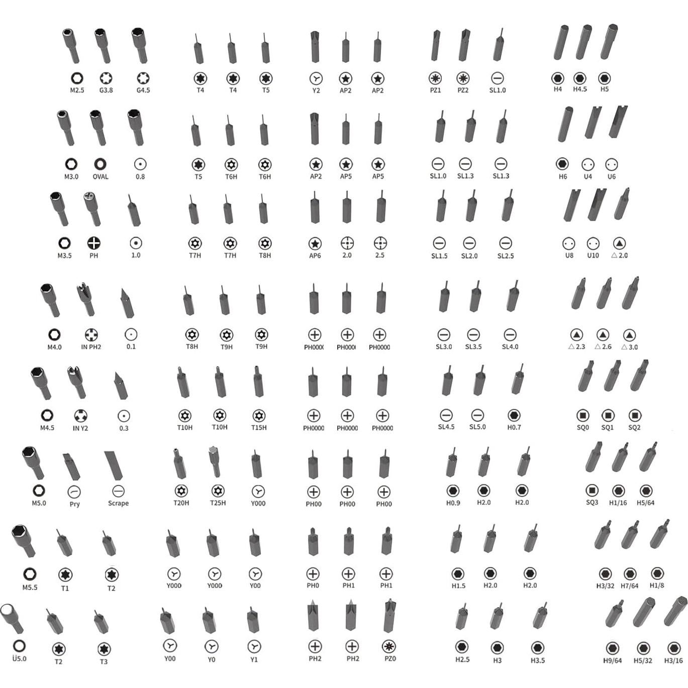 Juego de Destornilladores de Precisión 142 en 1 HengTianMei