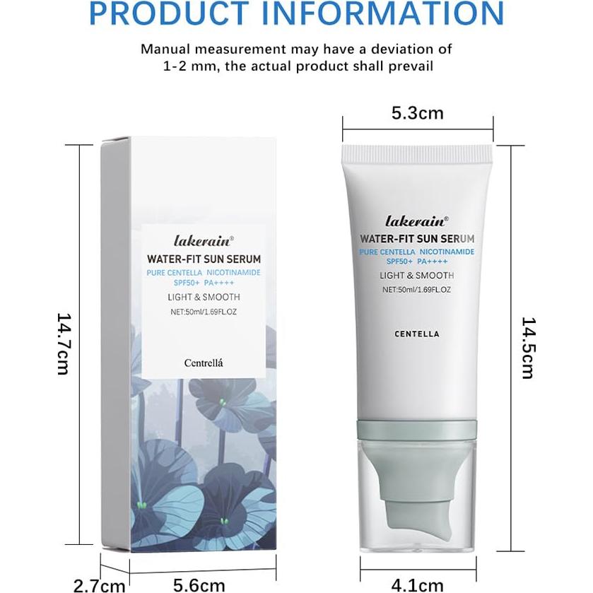 Protector Solar Centella SPF50 XBGEZK 2 Pcs Suero Hidratante