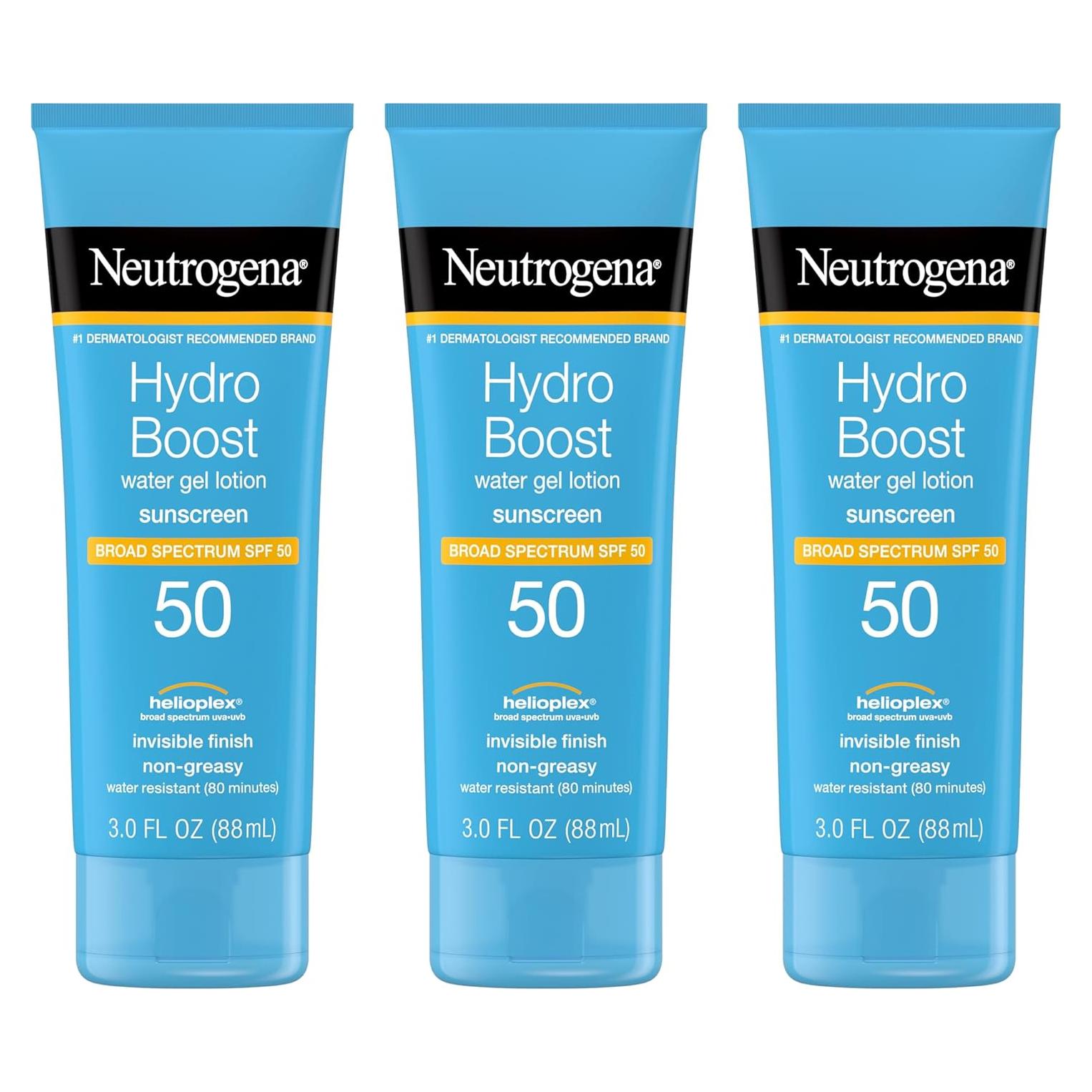 Protector Solar Neutrogena Hydro Boost SPF 50 Gel 3-Pack